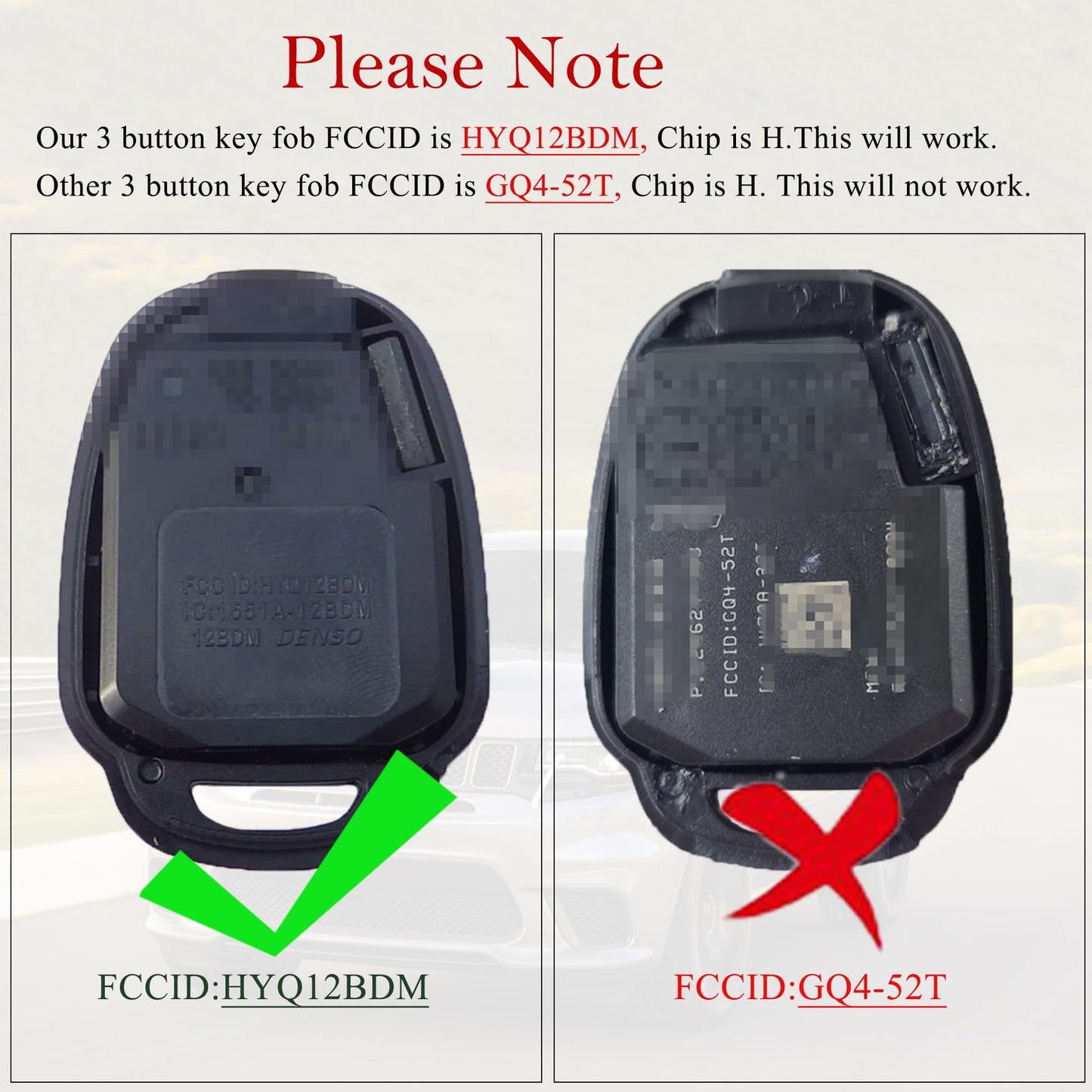 MechanMagic - Repuesto para mando a distancia para Toyota 2013, 2014, 2015, 2016, 2017, 2018, 2019, 2020, 2021, RAV4, Tacoma, Prius C, control remoto de entrada sin llave, HYQ12BDM HYQ12BEL 89070