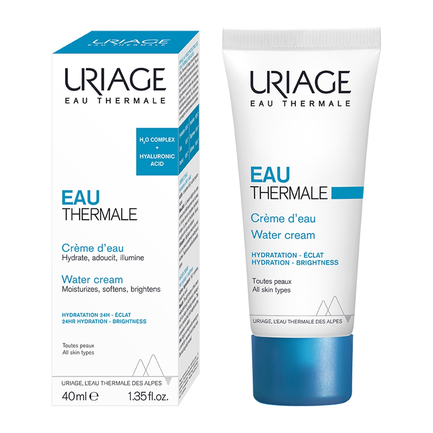 URIAGE EAU THERMALE Crema facial hidratante con ÁCIDO HIALURÓNICO I Hidratación 24 horas, luminosidad y suavidad. Crema facial fresca y ligera I Aroma floral agradable I Sin parabenos I No comedogénico