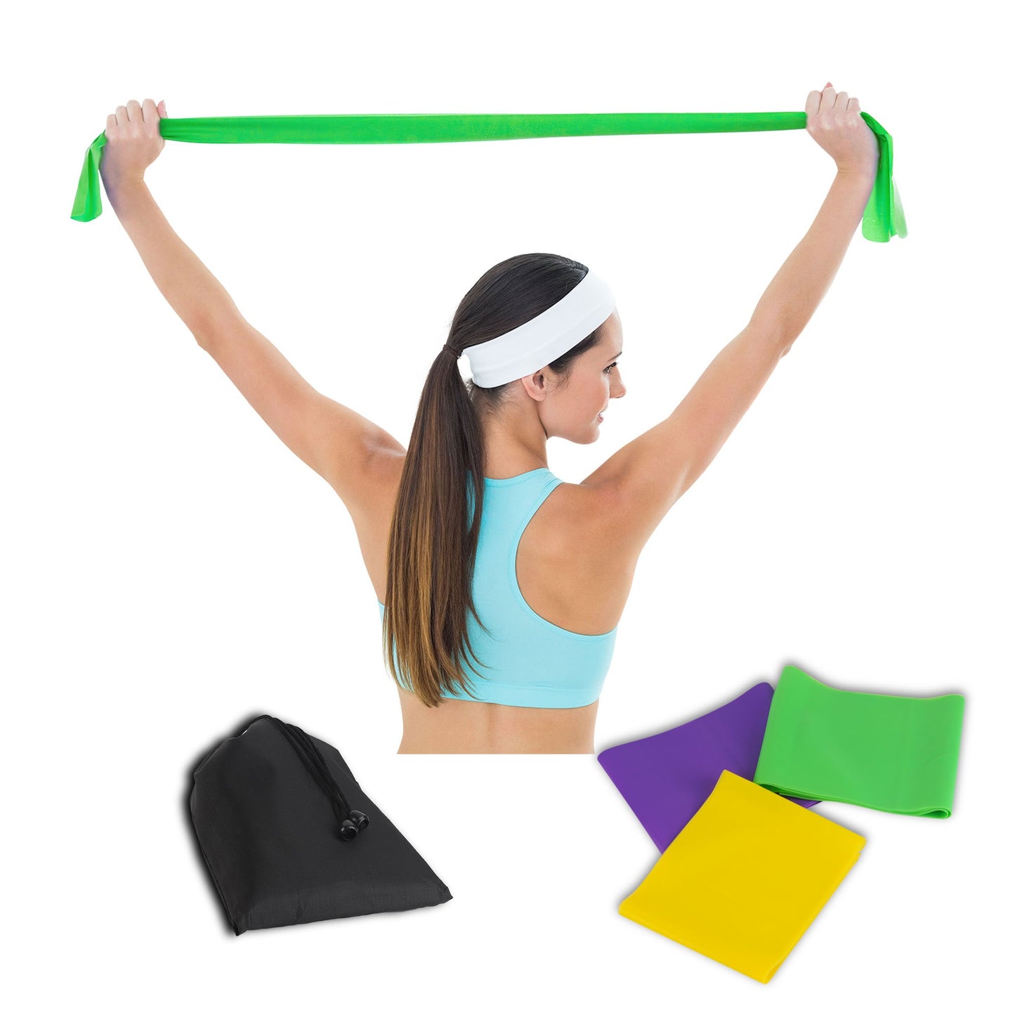Juego de Bandas de Resistencia Planas OSA Multicolor para Yoga y Entrenamiento de Fuerza