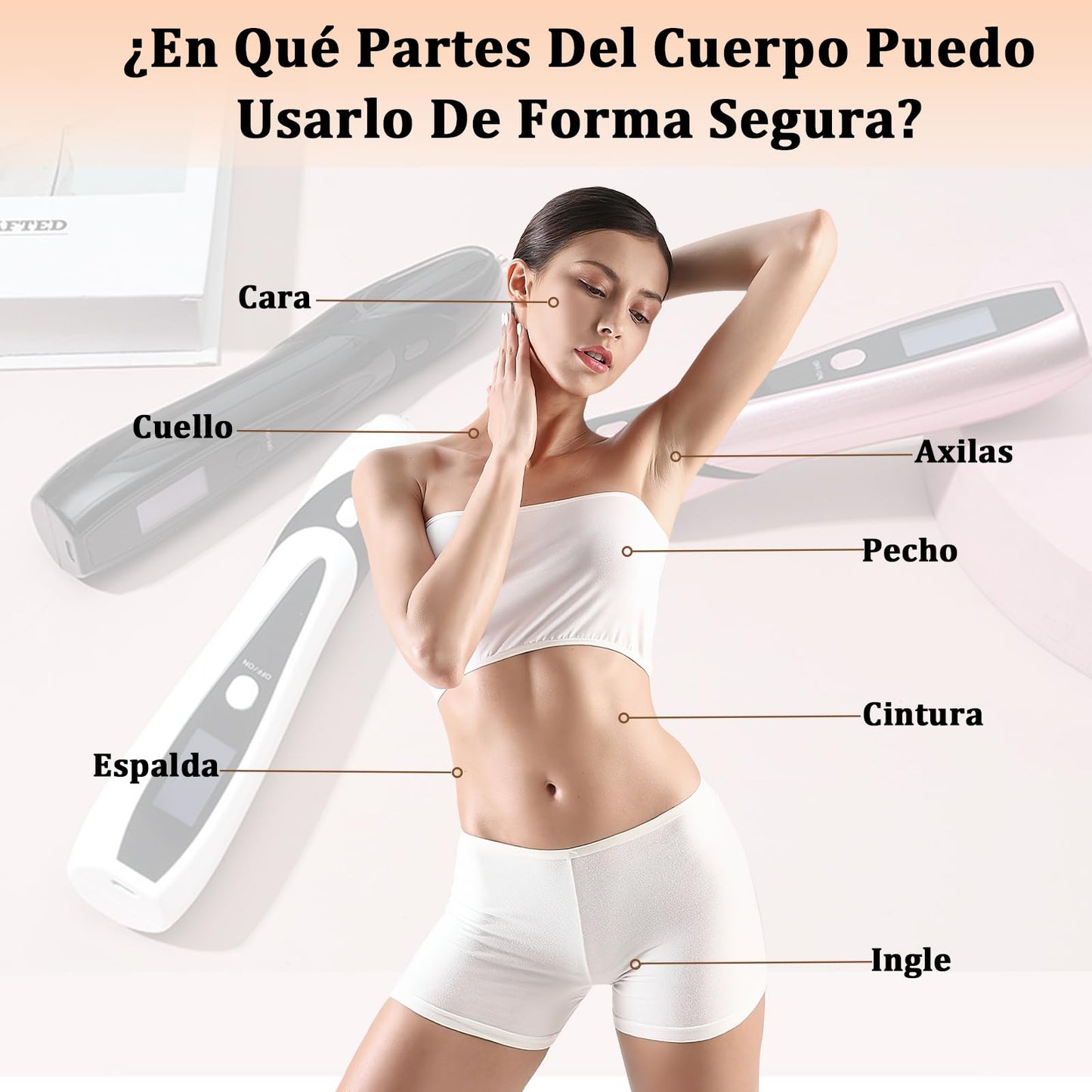 YOYTYW Herramienta de Cuidado Facial con Efecto Plasma, Intensidad Ajustable 9 Niveles, Recargable, Luz Azul (Blanco)