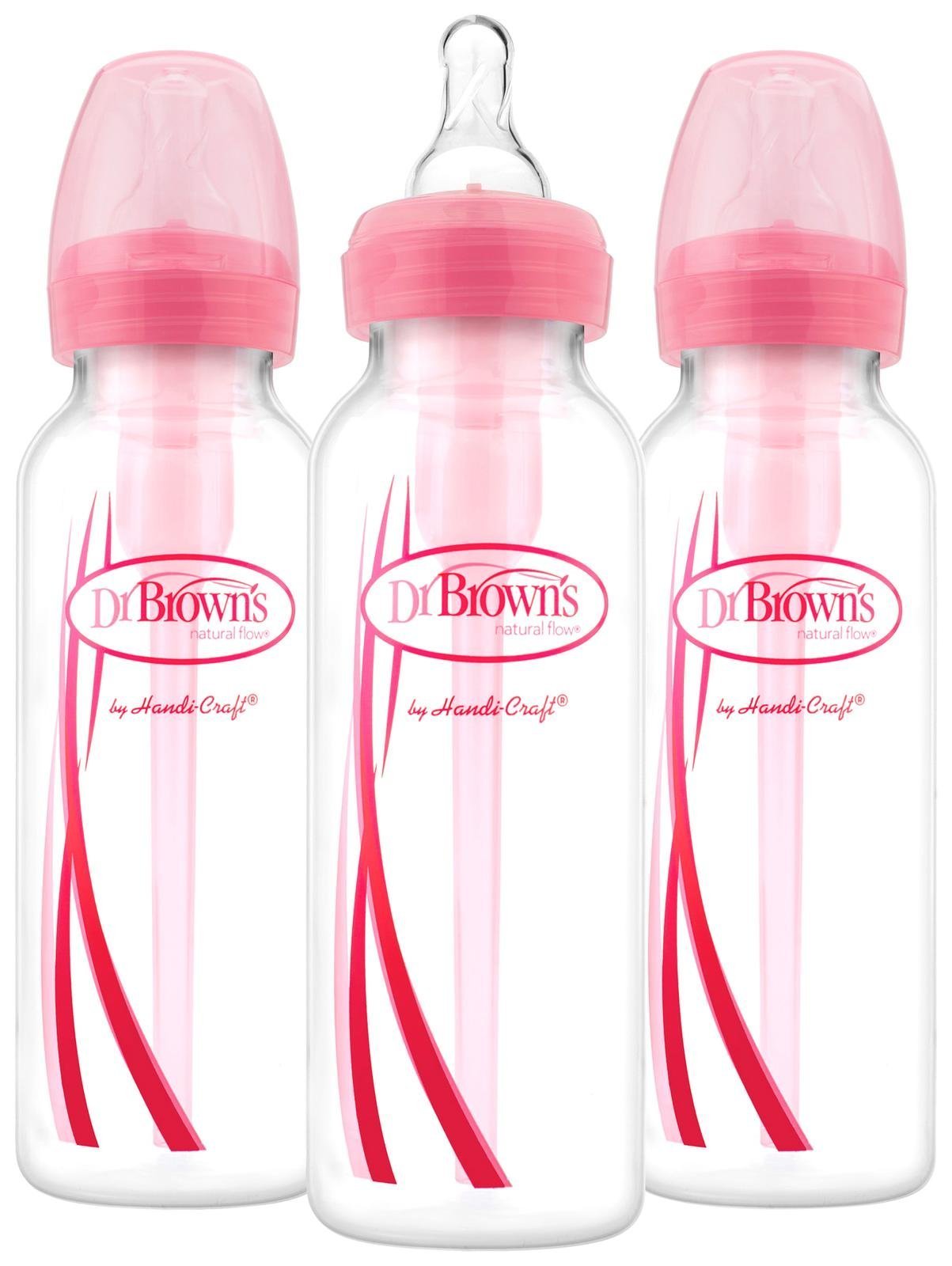 Botellas Narrow Options Dr. Brown's Rosa 8 Onzas, Paquete de 3