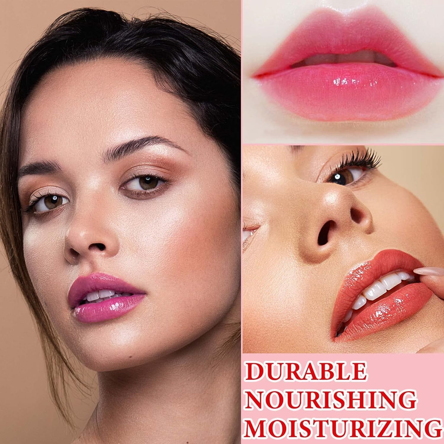 Bálsamo labial que cambia de color, Lápices Labiales mágico que cambia de color, Brillos Labiales teñido, labial hidratante impermeable de larga duración para mujeres (C)