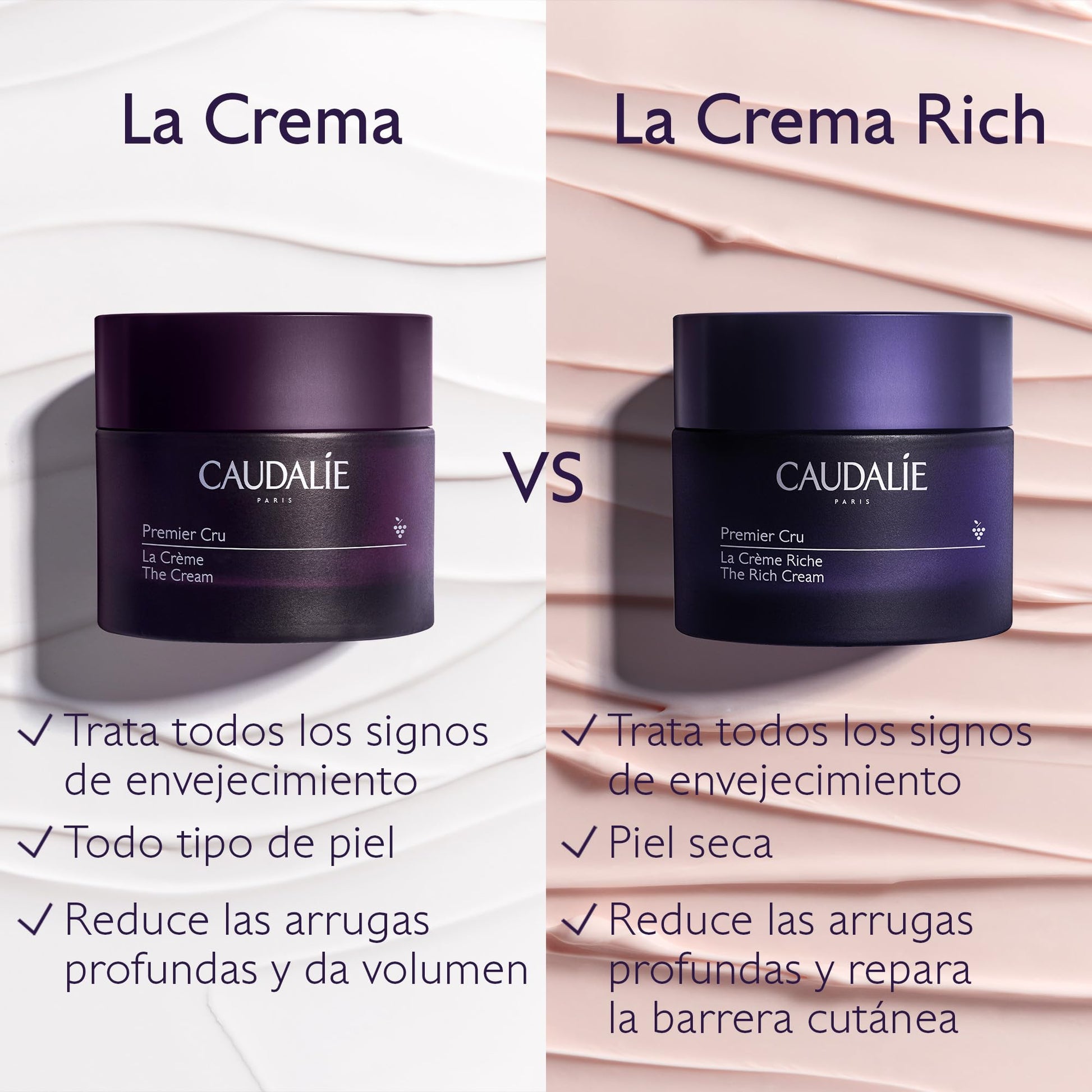 Caudalie Premier Cru La Crema Rich Hidratante para la Barrera Cutánea con Ceramidas - 50 mL