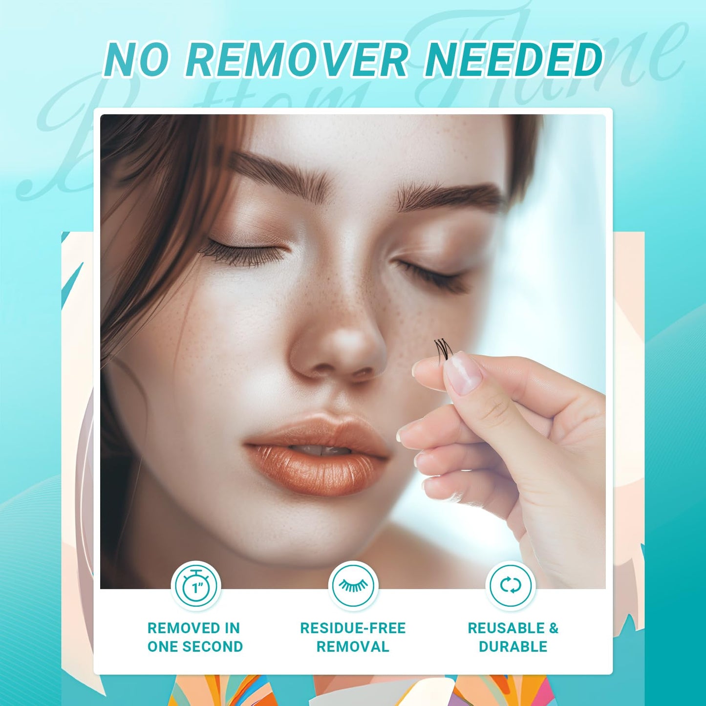 NAGARAKU Pestañas inferiores postizas 80 Pcs No Necesita Pegamento Ni Removedor Presión En Un Solo Paso Pestañas Reutilizables Prepegadas En Casa Pestañas Inferiores (BSA-01, 0,07 J Curl 6-8 mm)