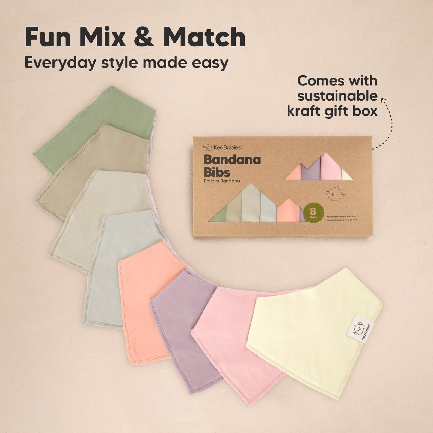 Paquete de 8 baberos de bandana orgánicos para bebés niñas - Baberos triangulares súper absorbentes para babeo y dentición, 100% algodón extra suave para recién nacidos, bebés de 0 a 36 meses (Fleur)