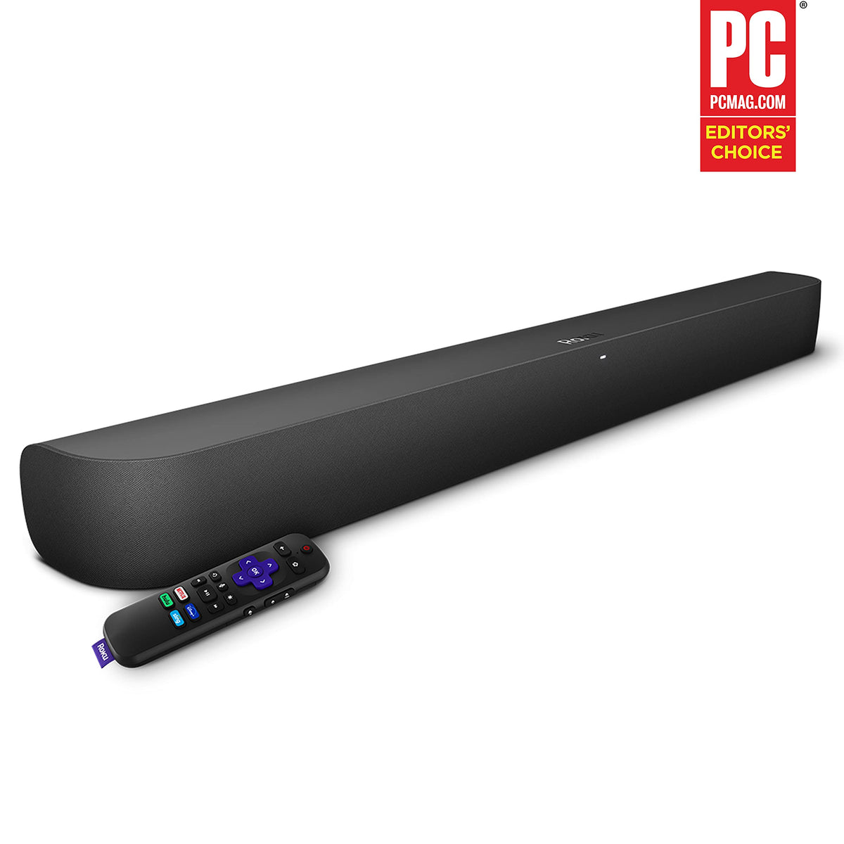 Barra de Sonido Inteligente Roku Negro con Reproductor Multimedia 4K/HD/HDR y Control de Voz Roku