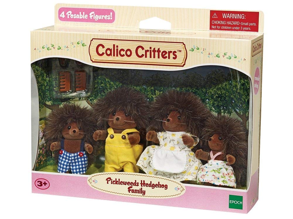 Calico Critters, Pickleweeds - Familia de erizos, muñecas, Cifras de casa de muñecas, Juguetes coleccionables