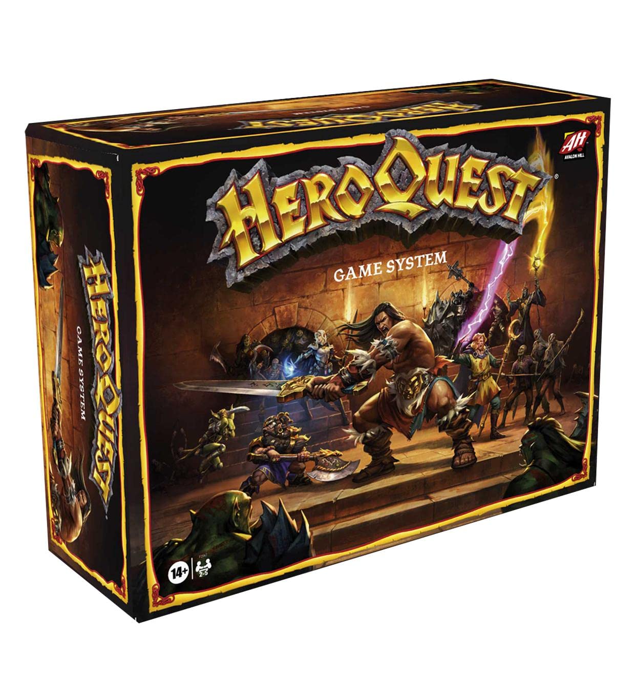 Avalon Hill Hasbro Gaming HeroQuest Juego de Mesa con Sistema de Juego, Juego de Aventura inmersiva de Mazmorras y orugas para Edades de 14 años en adelante, 2 a 5 Jugadores