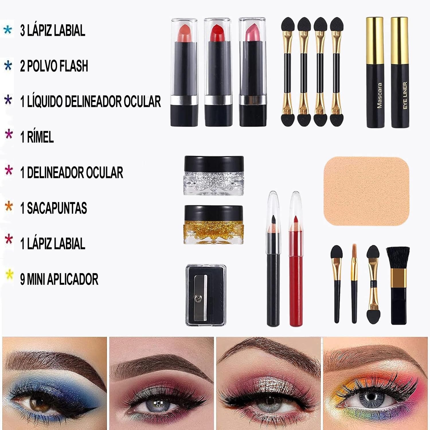 MISS ROSE Paleta de Maquillaje Todo en Uno | Sombra, Cejas y Más