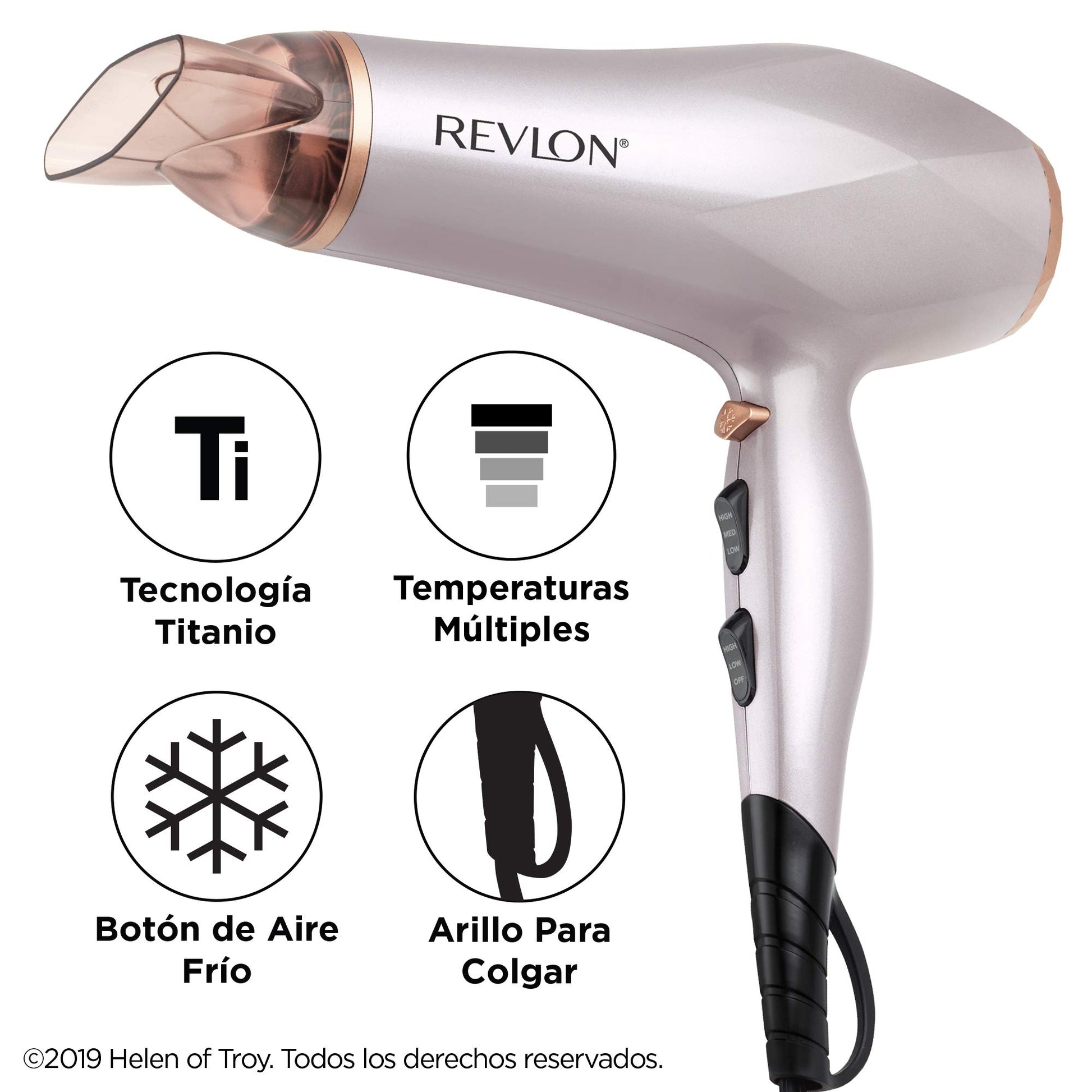 Revlon Salon Secadora Tecnología Titanio 1875W
