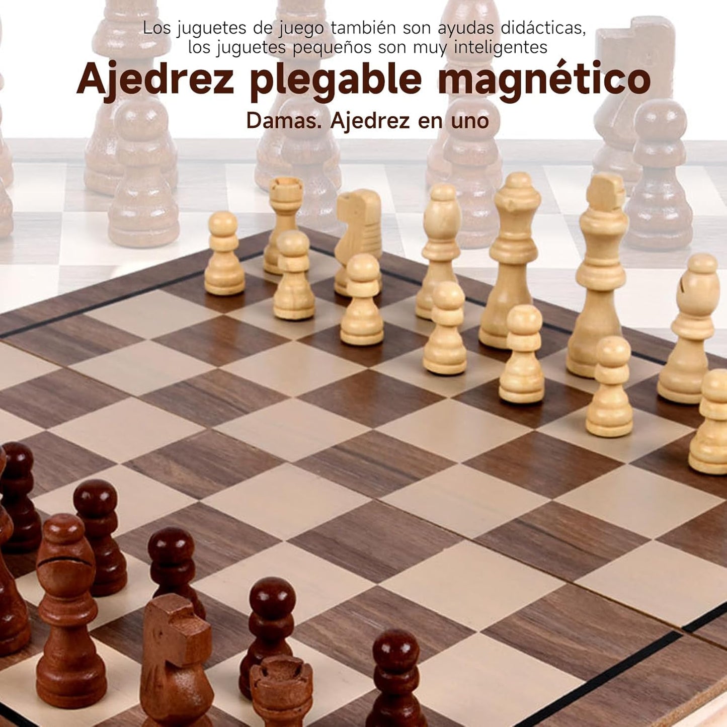 Ajedrez Magnético Profesional 39x39cm con Tablero Plegable y Bolsa de Almacenamiento para Adultos y Niños