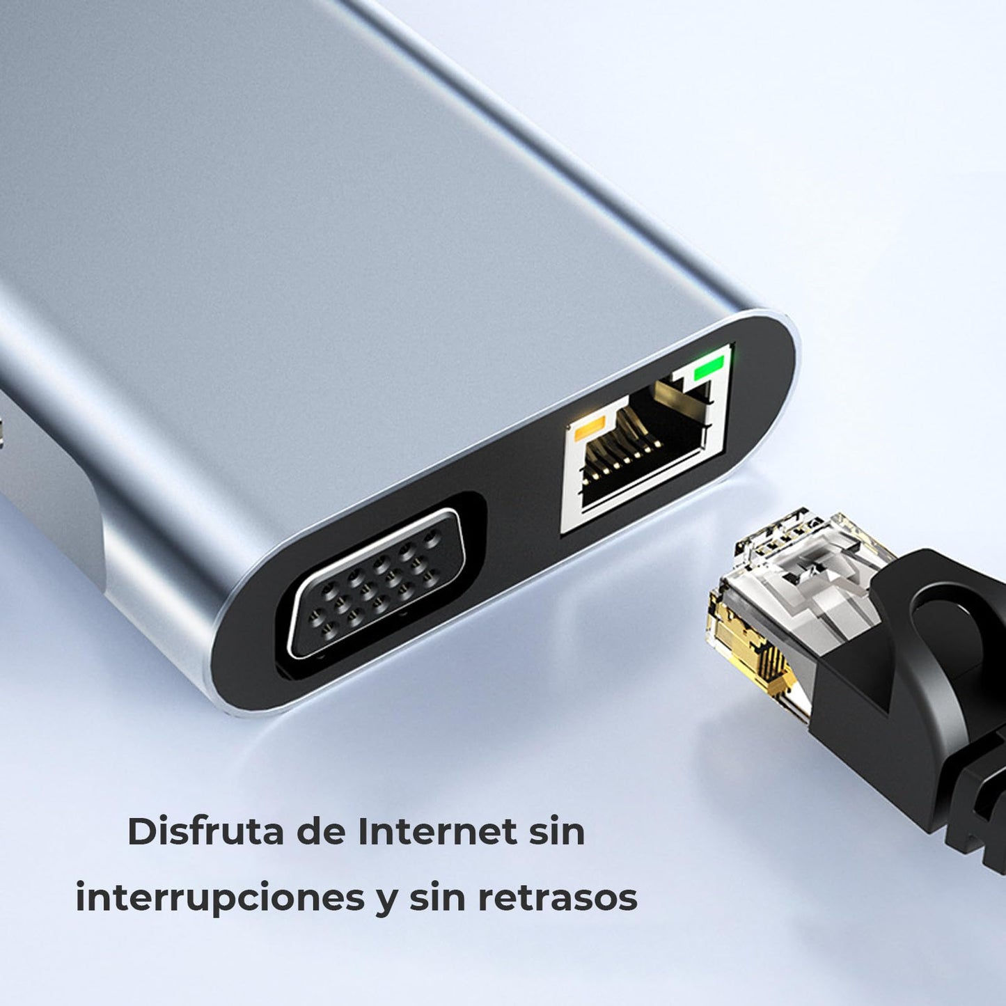 Adaptador USB C WULAR Plata 11 en 1 con HDMI 4K y Docking Station Compatible con MacBook Pro/Air