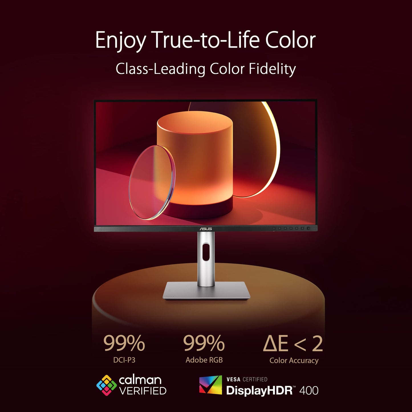 ASUS Monitor Profesional ProArt Display PA279CRV: 27 Pulgadas, IPS, 4K UHD (3840x2160), 99% DCI-P3, 99% Adobe RGB, precisión de Color ΔE < 2, verificado por Calman, USB-C PD 96W, VESA DisplayHDR 400