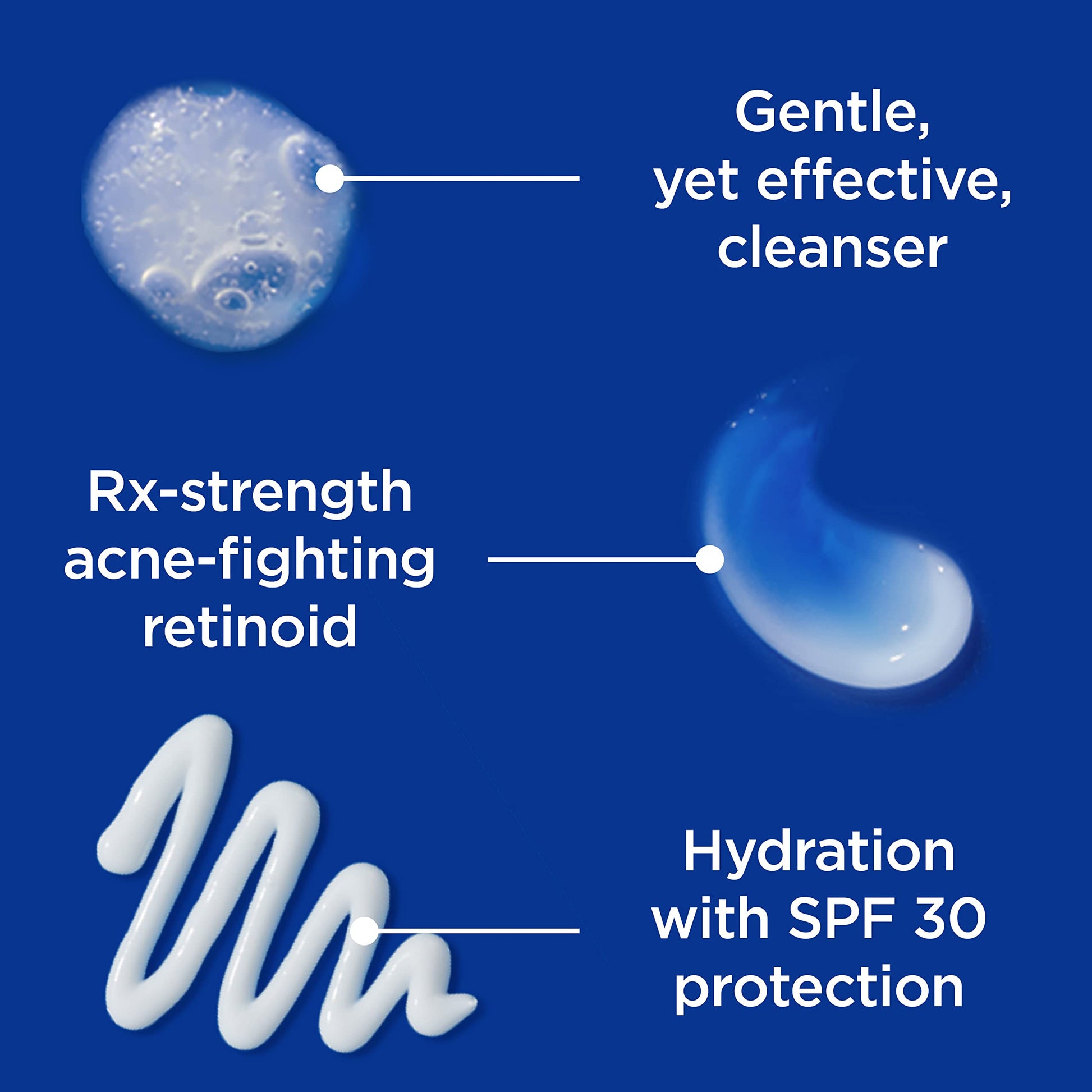 Differin Skin Care Set, Differin Gel 3 Step Regimen, Acne Treatment, Sunscreen SPF 30 for Face, Facial Cleanser, for Acne Prone Sensitive Skin
