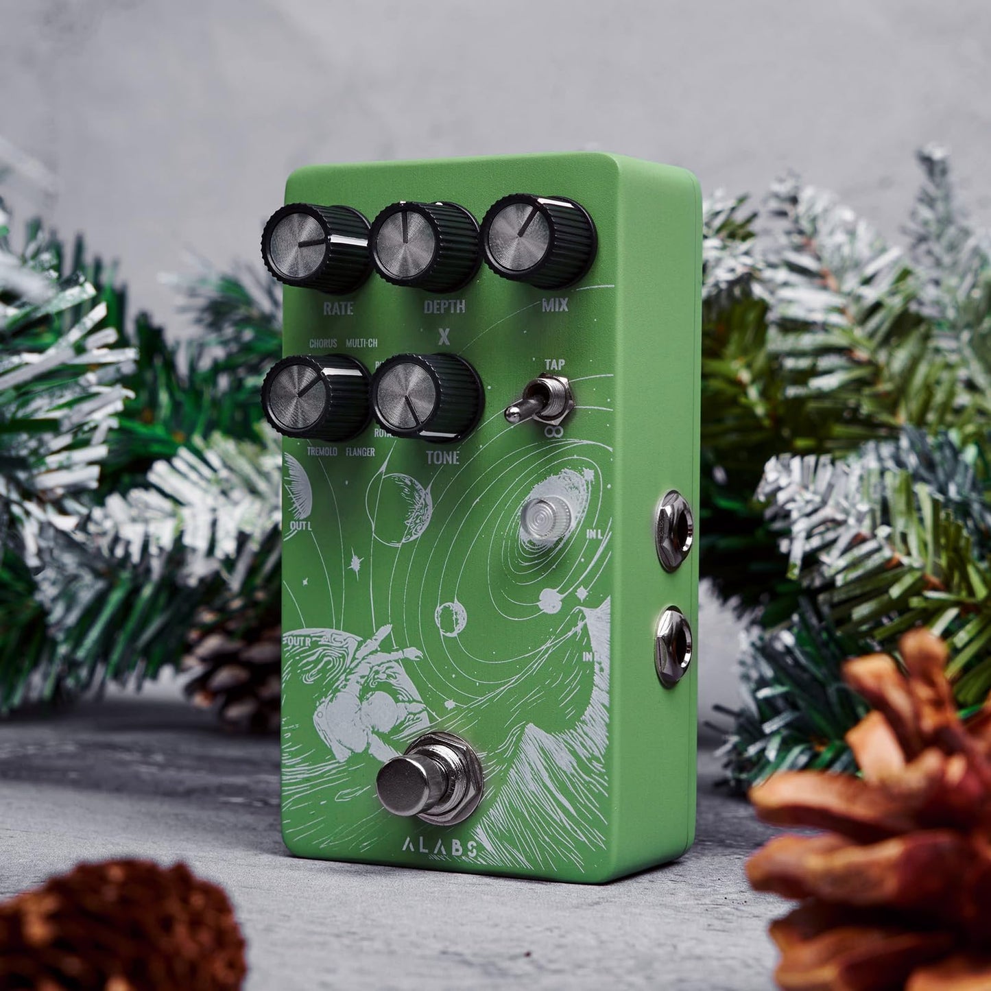 ALABS NOVADRIFT - Pedales de modulación para guitarra eléctrica, anillo de trémolo de bridas rotativas de coro vibrante, secado analógico, tempo de llave, bypass verdadero