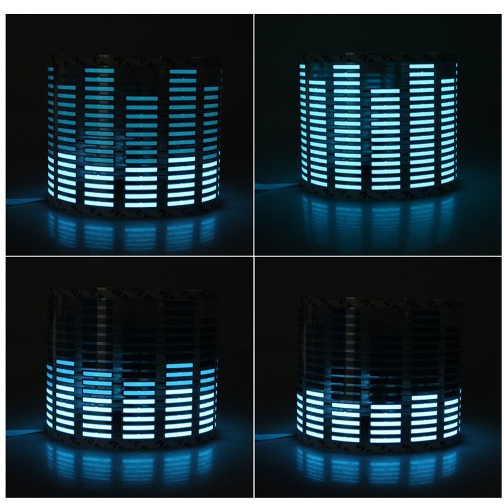 DIYAH - Calcomanías para coche activadas con ritmo de música de sonido automático, ecualizador, luz LED, lámpara de ritmo de voz de audio, 90 cm x 25 cm, 3 pies x 5/6 pies (verde)