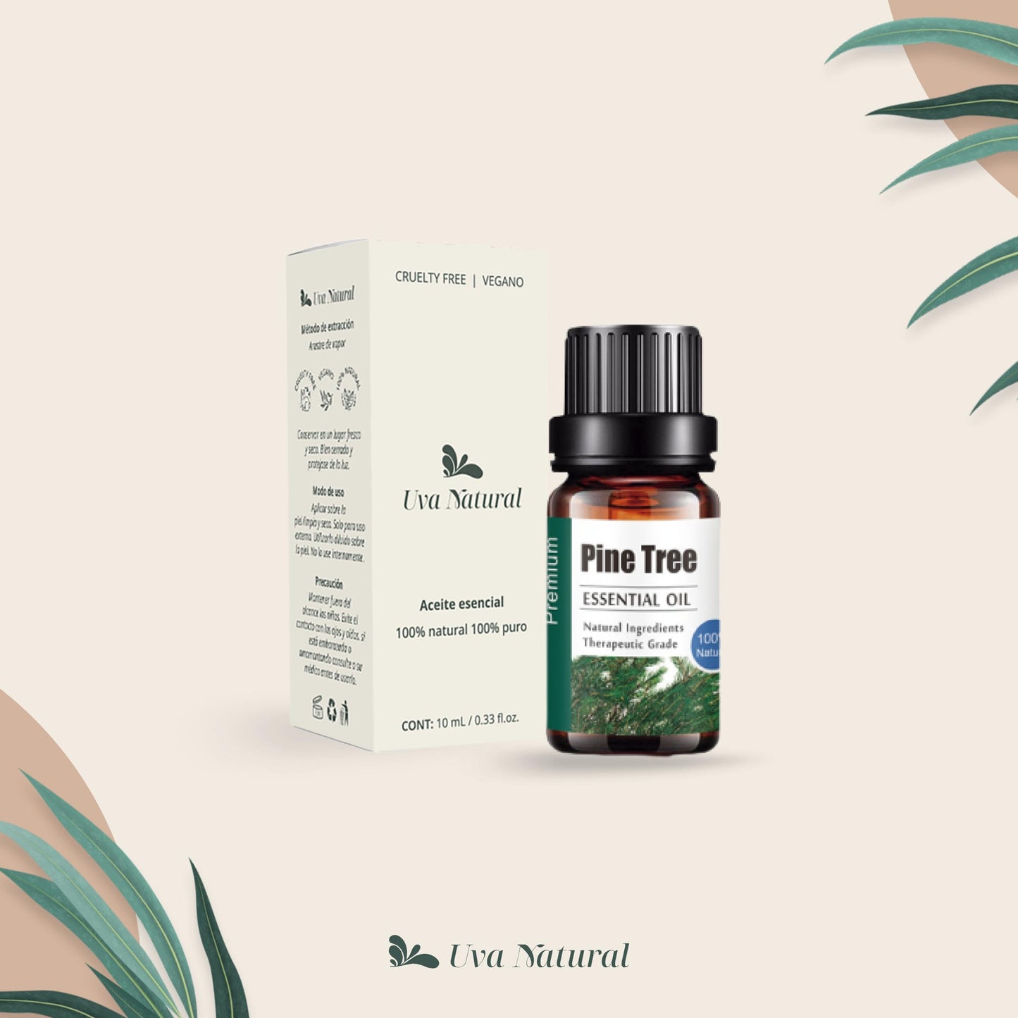 Aceites Esenciales Aromaterapia Uva Natural Pino Conjunto con Caja de Regalo Exquisita 10 ML