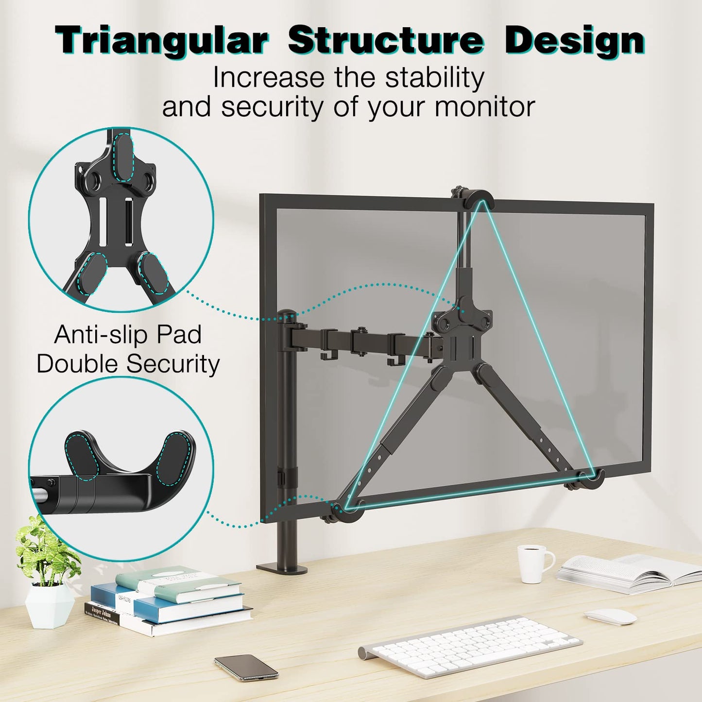 Adaptador de Montaje VESA MOUNT PRO Negro Universal para Monitores de 19 a 32 Pulgadas