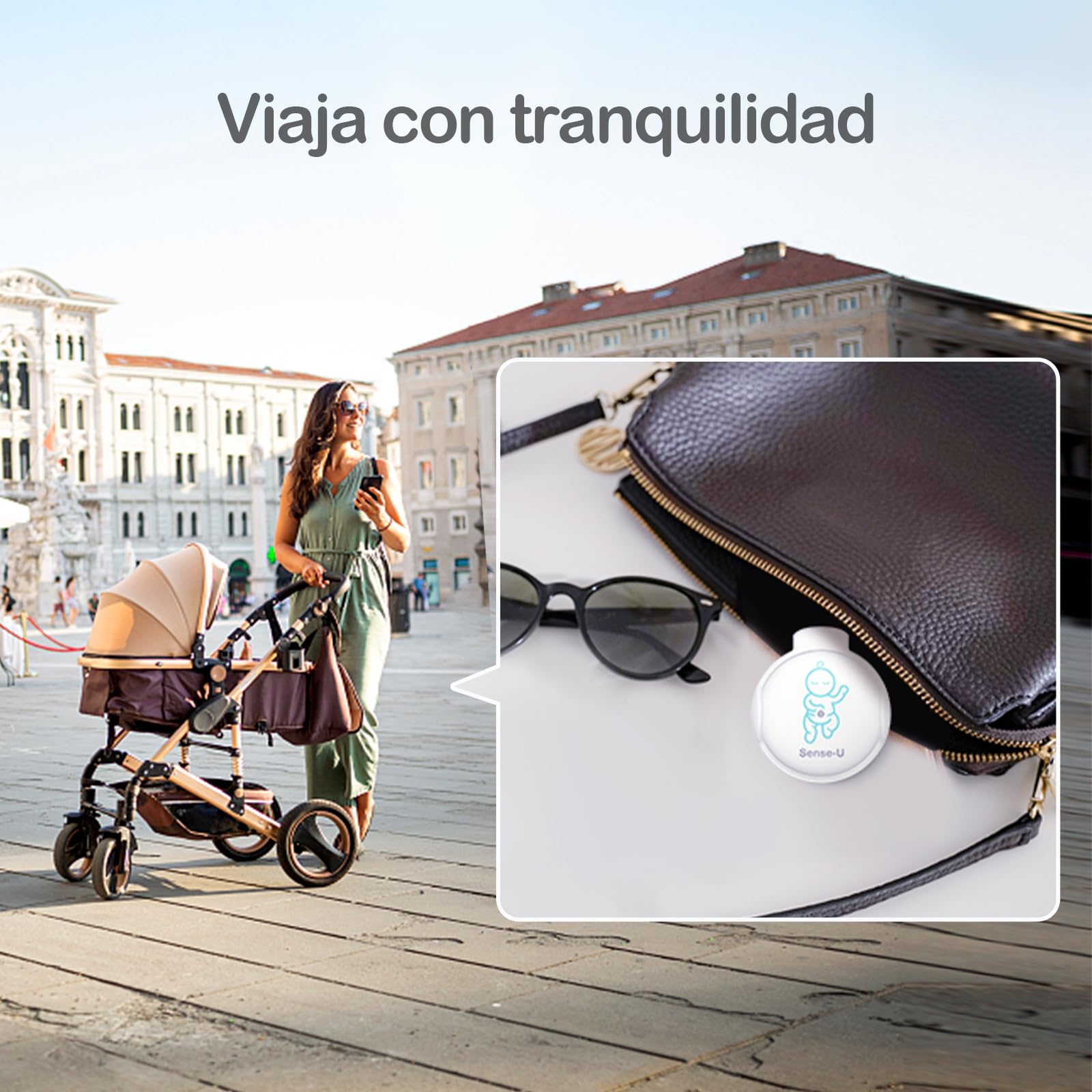 Monitor para Bebé Sense-U Azul con Alertas de Seguridad en Teléfonos Inteligentes