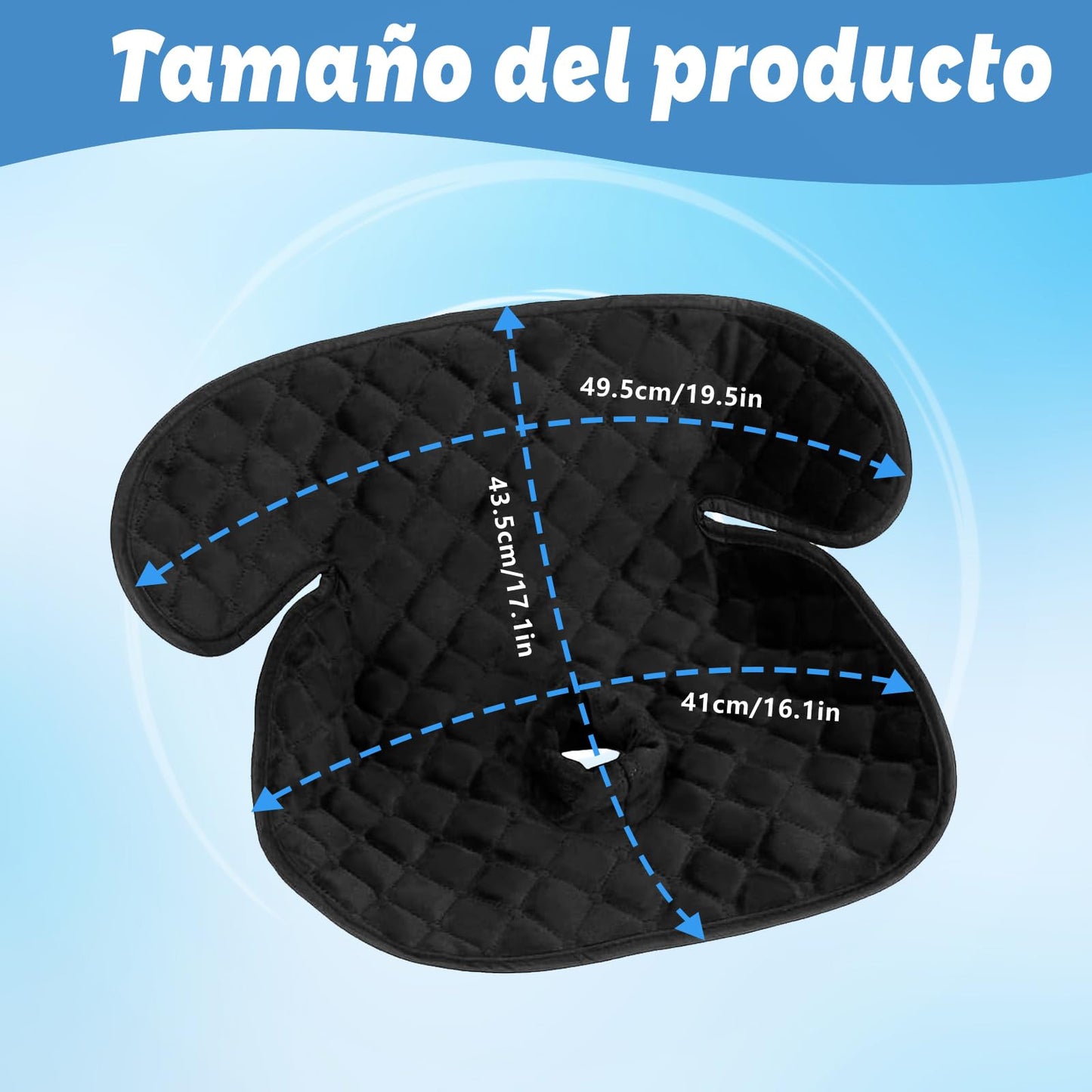 LAIXIAO Piddle Pad Protector Asiento Coche Bebé, Impermeable, Antideslizante, Lavable. Ideal para derrames, Fugas pañales, Entrenamiento Inodoro. Apta Asientos y carriolas (Negro)
