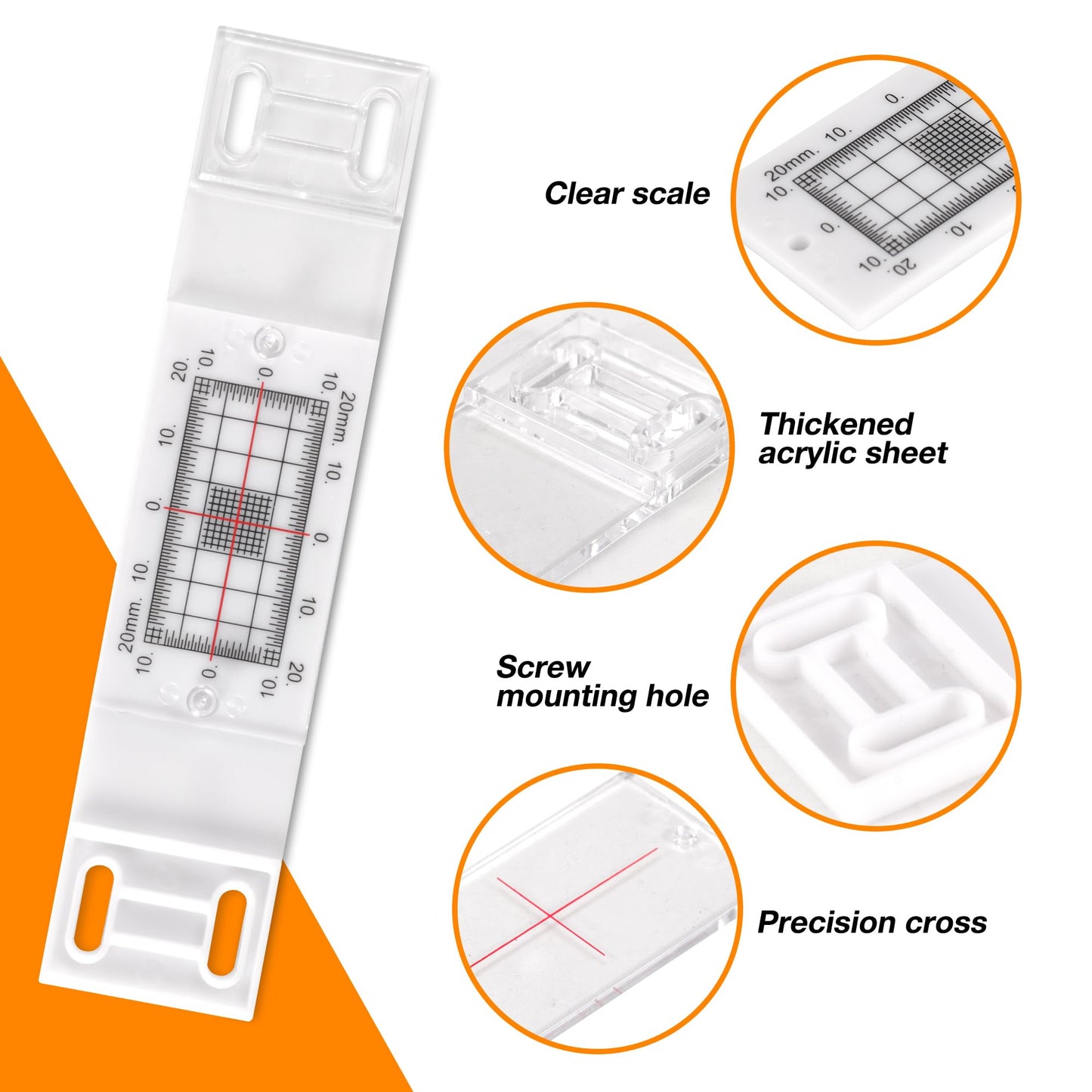 Instrumento de Medición de Grietas con Adaptador Fijo Actualizado Monitor de Deformación de Pared