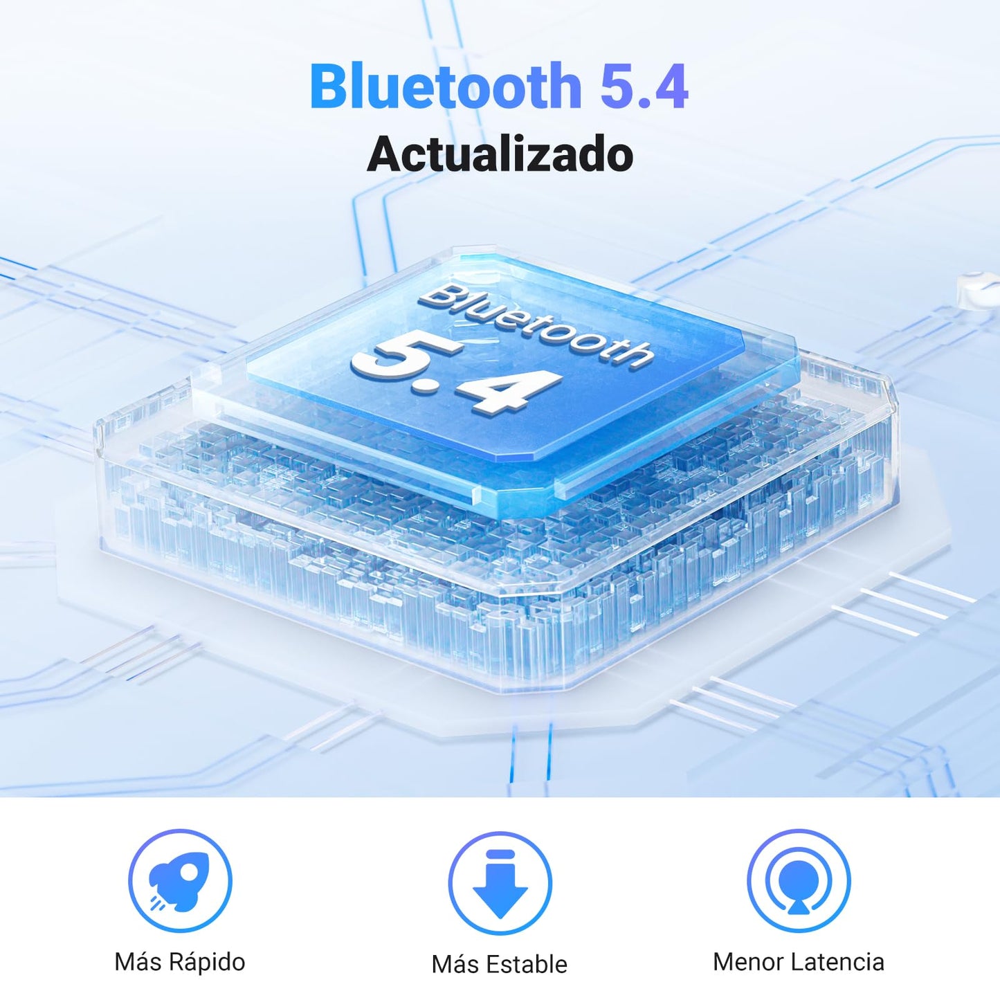 Adaptador Bluetooth UGREEN Negro Receptor Transmisor para 2 Airpods o Auriculares en Vuelo y TV