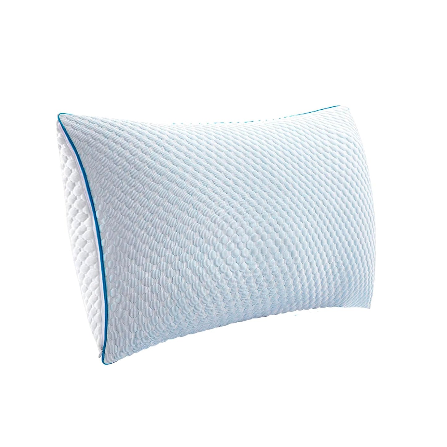 Almohada Bluelander Blanca Memory Foam Suave y Fresca con Funda Lavable Hipoalergénica Antibacterial