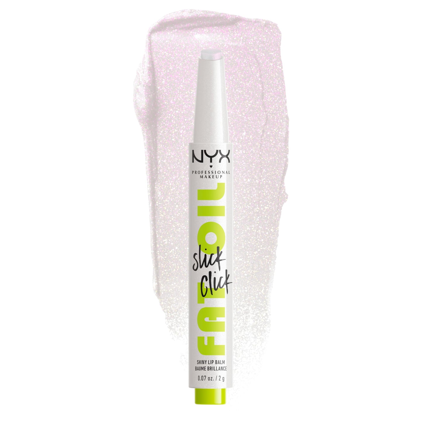 NYX Professional Makeup, Fat Oil Slick Click, 2gr. Tono: Main Character. Brillo de labios en barra, hidrata hasta por 12hrs, sensación no pegajosa, con infusión de aceite de aguacate, frambuesa y zarzamora. Fórmula vegana.