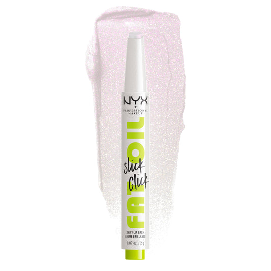 NYX Professional Makeup, Fat Oil Slick Click, 2gr. Tono: Main Character. Brillo de labios en barra, hidrata hasta por 12hrs, sensación no pegajosa, con infusión de aceite de aguacate, frambuesa y zarzamora. Fórmula vegana.