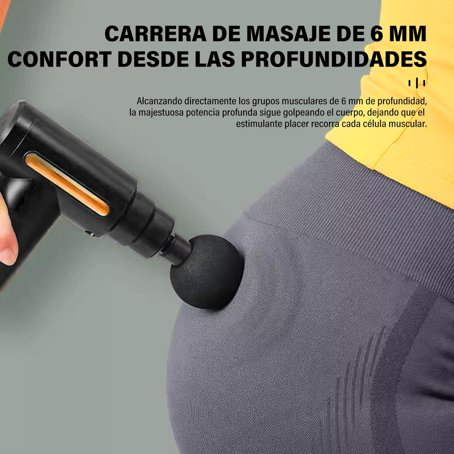 YOYOBBE Pistola de Masaje Muscular con 4 Cabezas, Masajeador Portátil Muscular, Mini Masajeador de Tejido Profundo, Carga USB, para Hombros, Cuello, Espalda