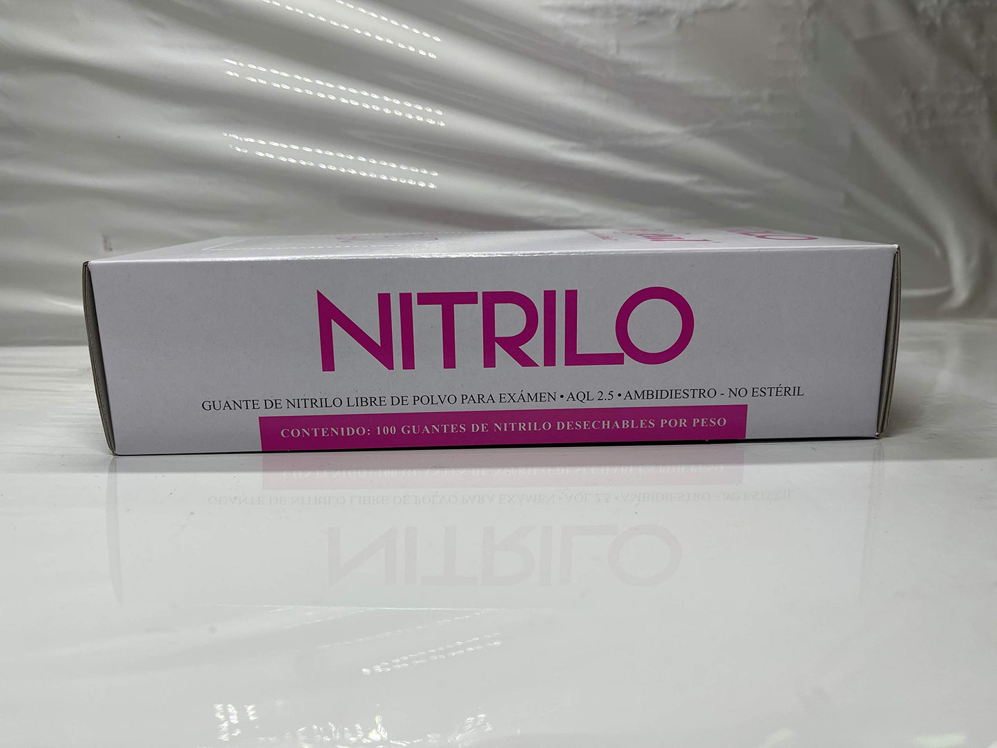 Guante de Nitrilo Uniseal Color Rosa Talla Extra chica
