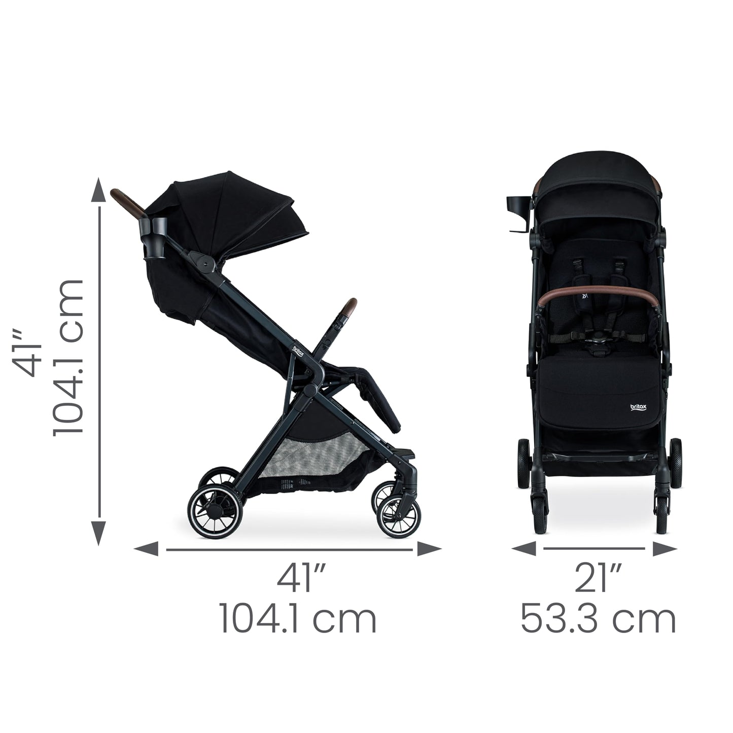 Britax Juniper - carriola compacto sobre la marcha, sistema Fastpack sin esfuerzo con plegado rápido con una sola mano, portátil y ligero para viajes, asa de transporte integrada, telas de