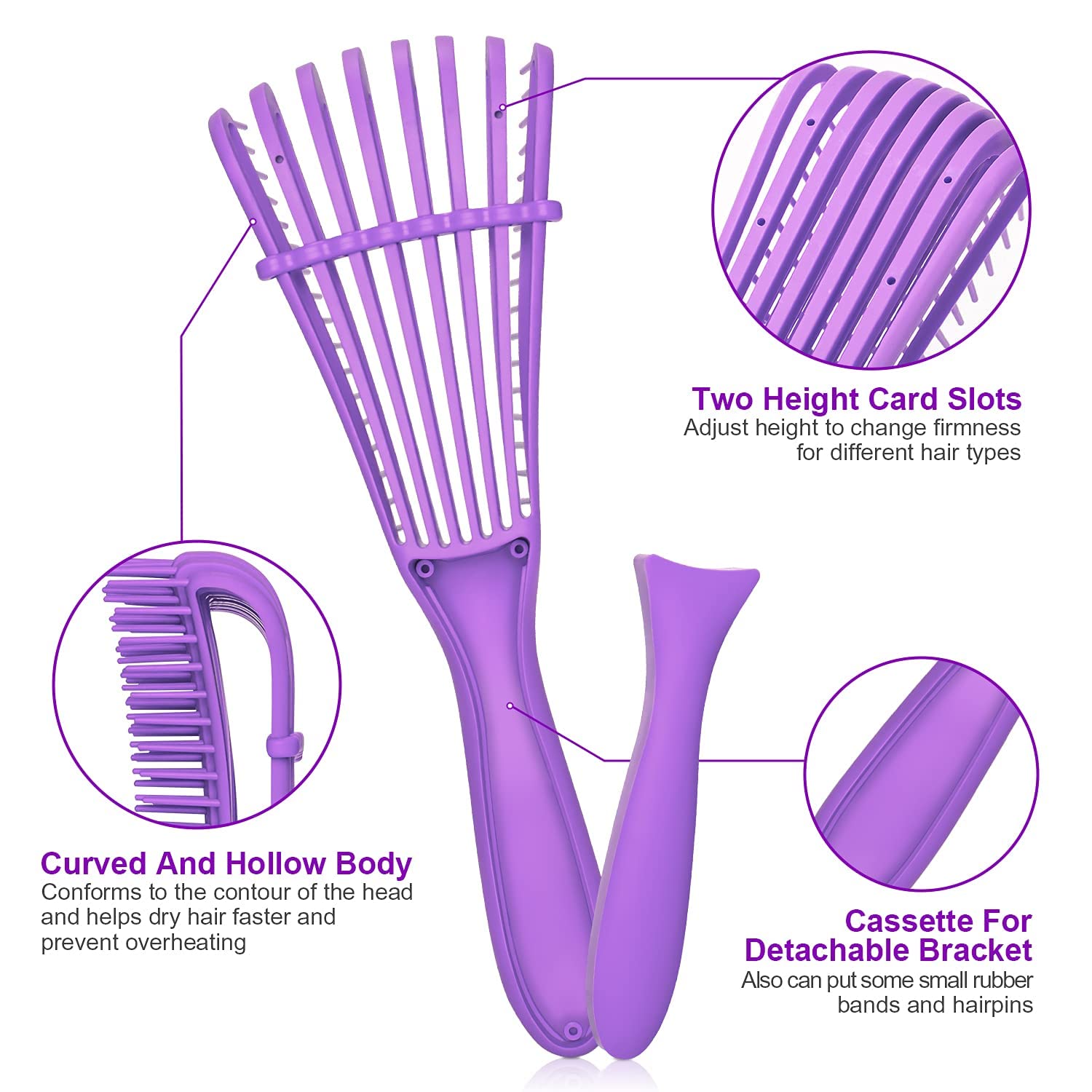 TOPOST Cepillo para Cabello Rizado, Bounce Curl Brush, Peine Desenredar Rizos