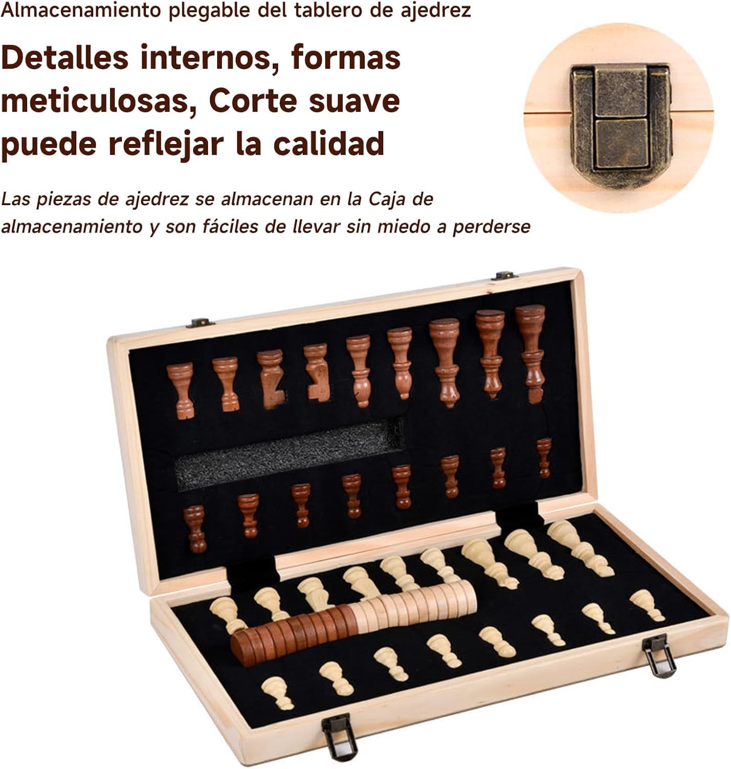 Ajedrez Magnético Profesional 39x39cm con Tablero Plegable y Bolsa de Almacenamiento para Adultos y Niños