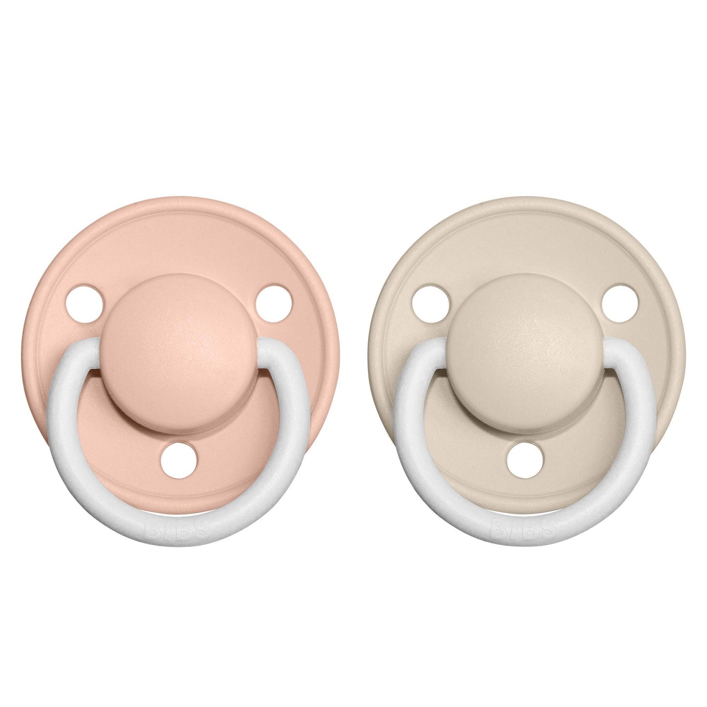 BIBS 5713795200610 PACIFIER, Blush GLOW/Vanilla GLOW, 2 piezas