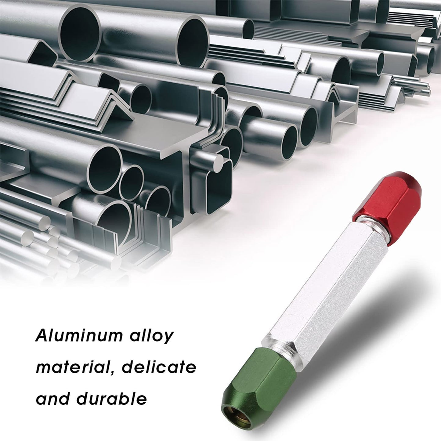 Manija de Calibre de Enchufe, Manija de Calibre de Pasador, Manija de Calibre de Pasador Aleación de Aluminio Extremo Doble Manija de Calibre Go No Go Rango Verde Rojo 0,3 a 16