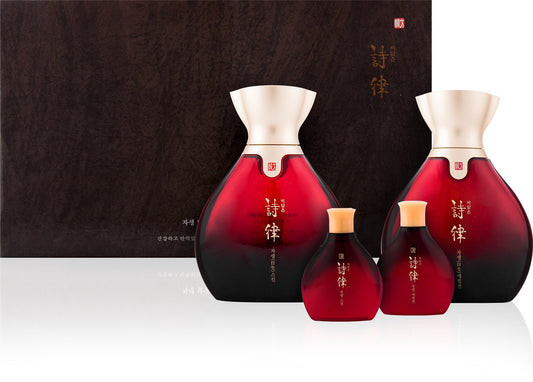 BIDAMEUN Linea Jasaeng Set Especial para hombre Equilibrio de la piel y antiarrugas 4 Piezas Tónico 150ml + 35ml, Emulsión 150ml + 35ml