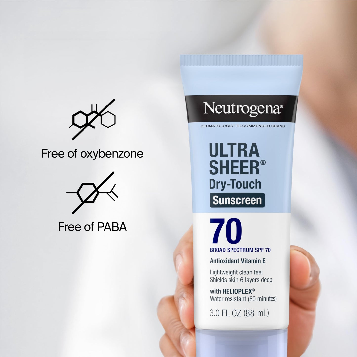 Neutrogena NEUTRÓGENA | Bloqueador Protector Solar 70 SPF Hydro Boost | Toque Seco | Protección UVB UVA | 88ml