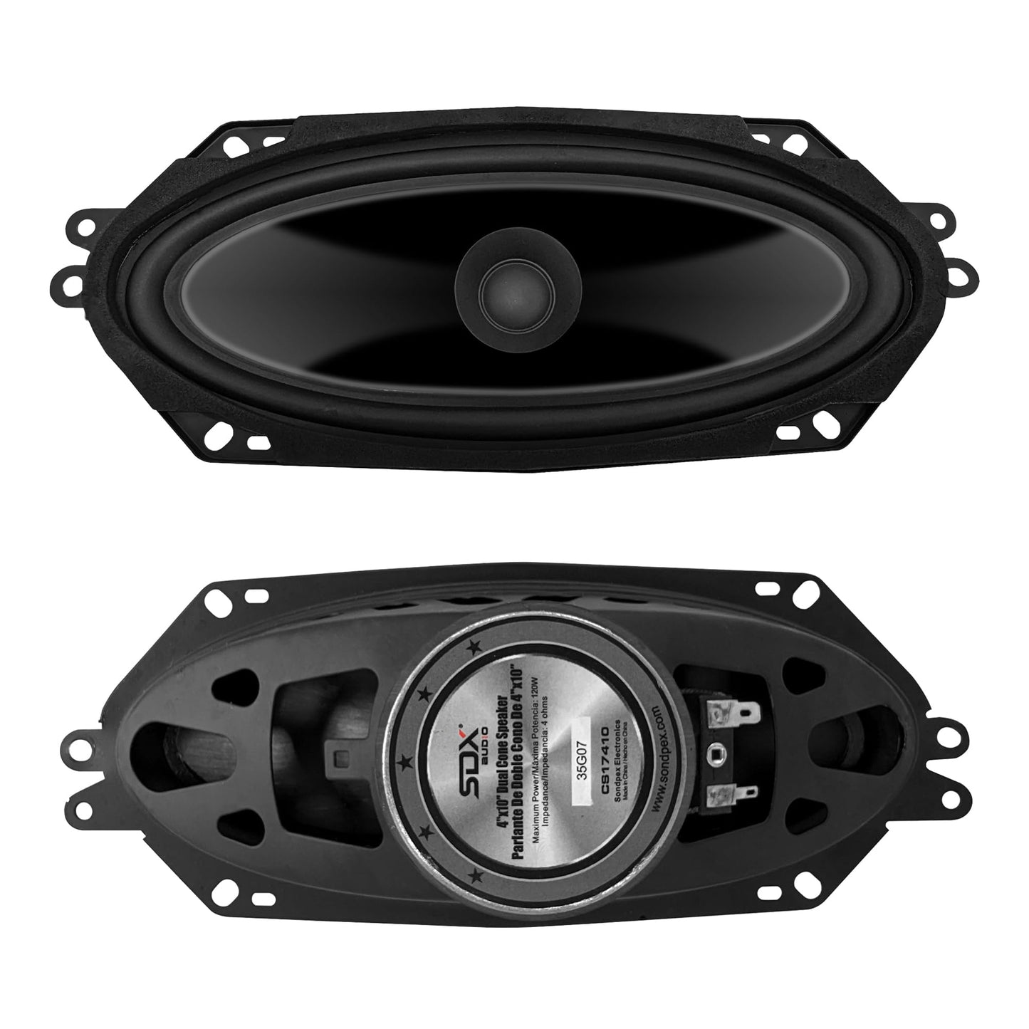 SONDPEX CS17410: Altavoz de Doble Cono de 4" x 10"