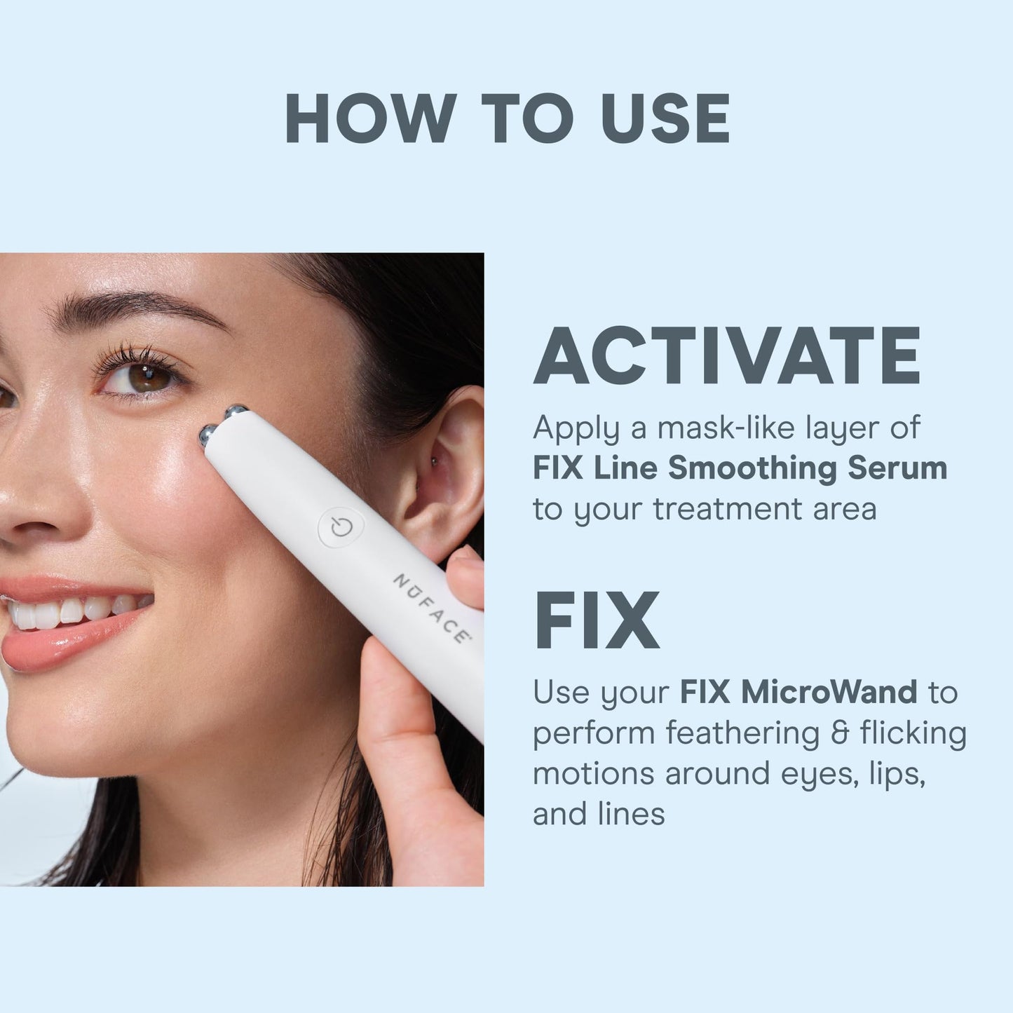 NuFACE FIX Serum | Line Smoothing Serum | Use alone or with NuFACE FIX Device | Awaken Tired Eyes + Revive Dull-looking Skin| 0.5 FL Oz