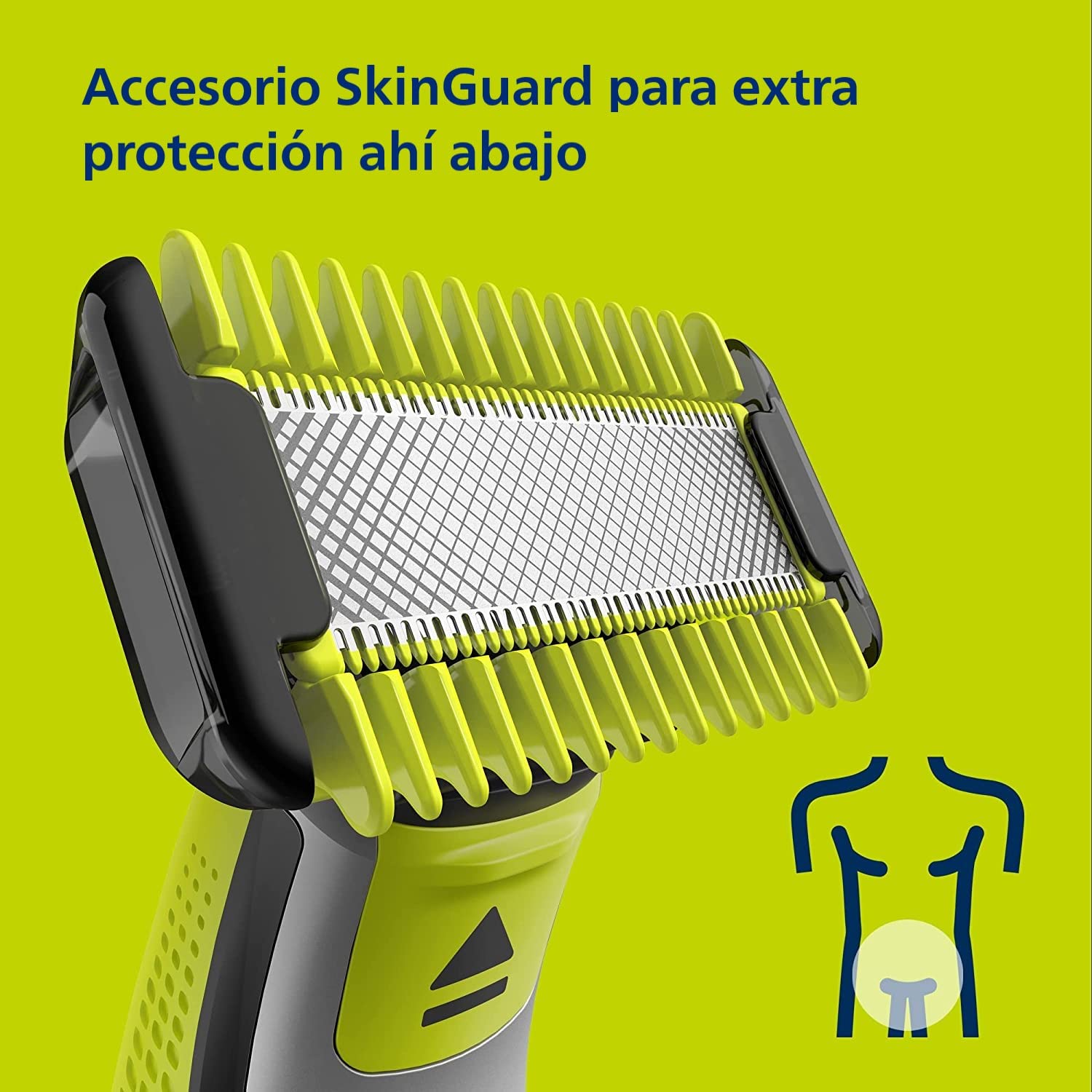 Philips OneBlade Recortadora y Afeitadora Eléctrica Face & Body 3 peines guía, 2 peines para cuerpo, QP2824/10