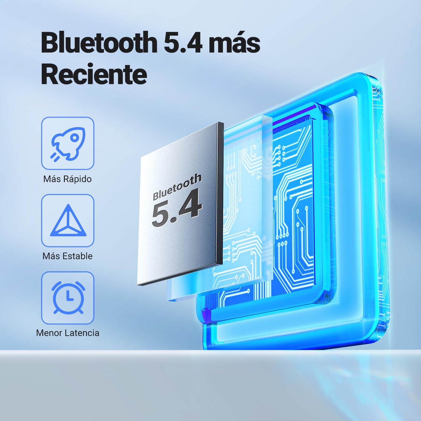 Adaptador Bluetooth UGREEN Negro Conexión Mejorada y Cancelación de Ruido para Auto