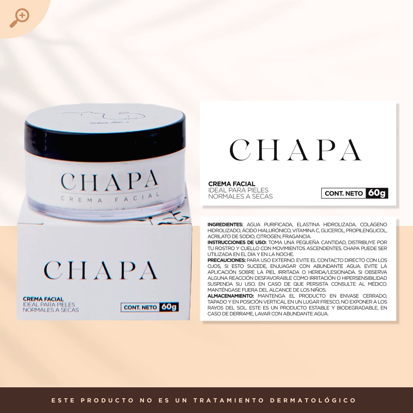 Skin Inc | Chapa Crema Facial Humectante Para Piel Normal a Seca