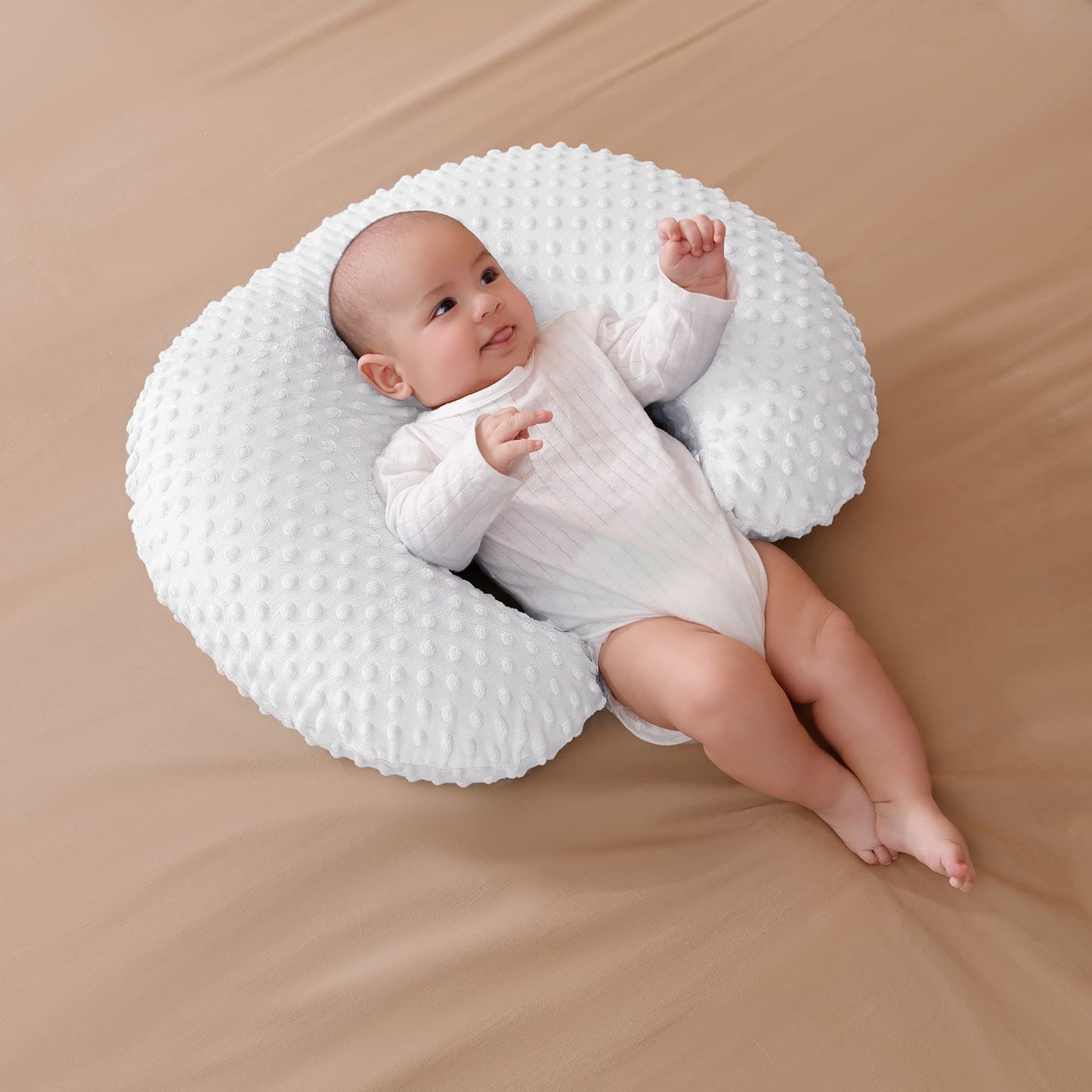 Aullar - Funda de almohada para lactancia y posicionador para lactancia materna y alimentación con biberón, apoyo para bebé, tiempo de barriga, soporte para sentarse al bebé, soporte para despertarlo