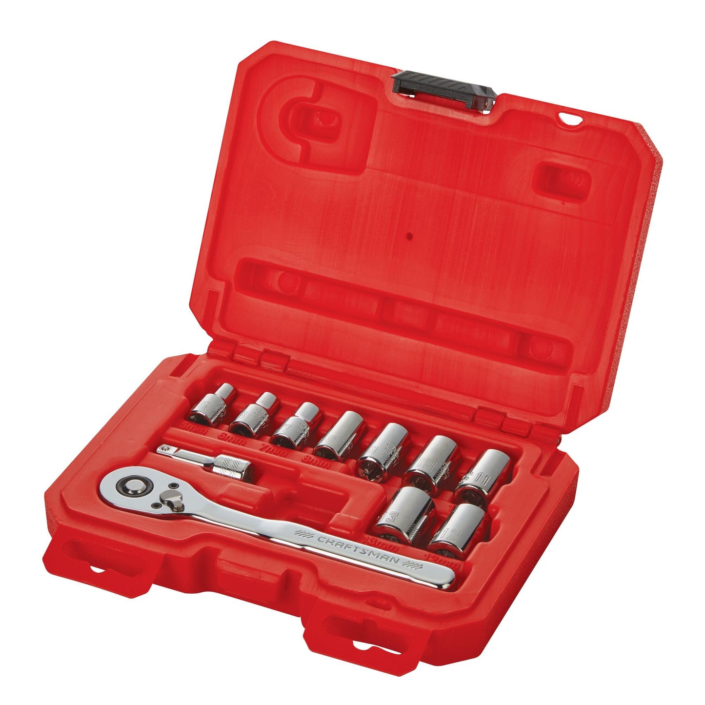 CRAFTSMAN Juego de herramientas para mecánicos, milimétrica, con entrada de 1/4 de pulgada 11 piezas (CMMT34871)