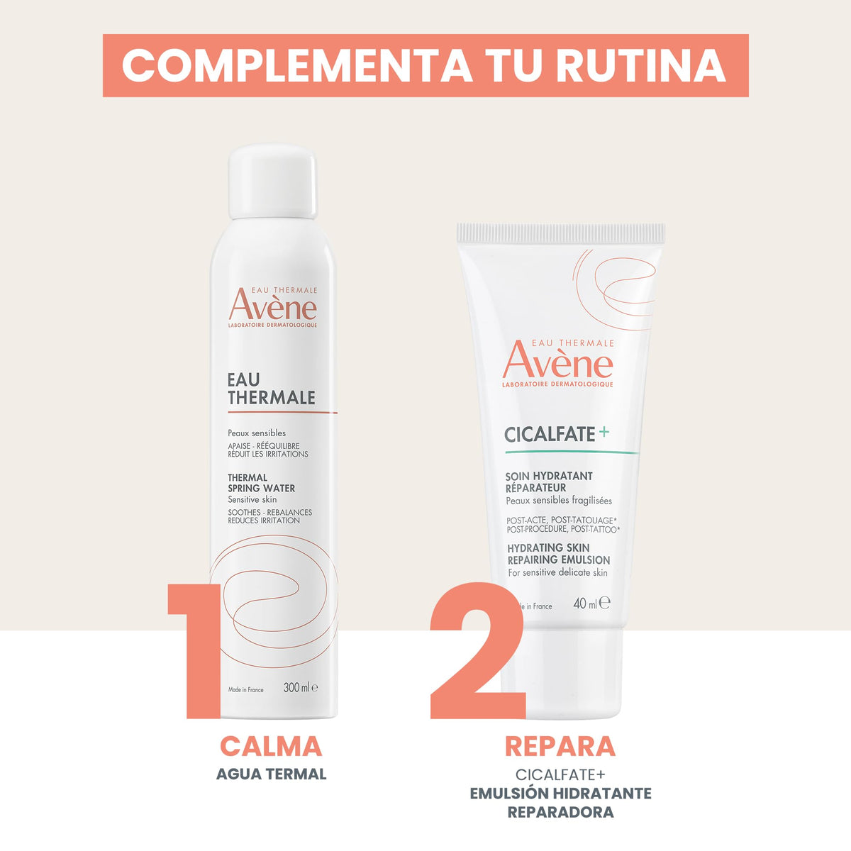 AVENE, Cicalfate+ Emulsión Hidratante Restauradora, Para Post Procedimientos, 40ml