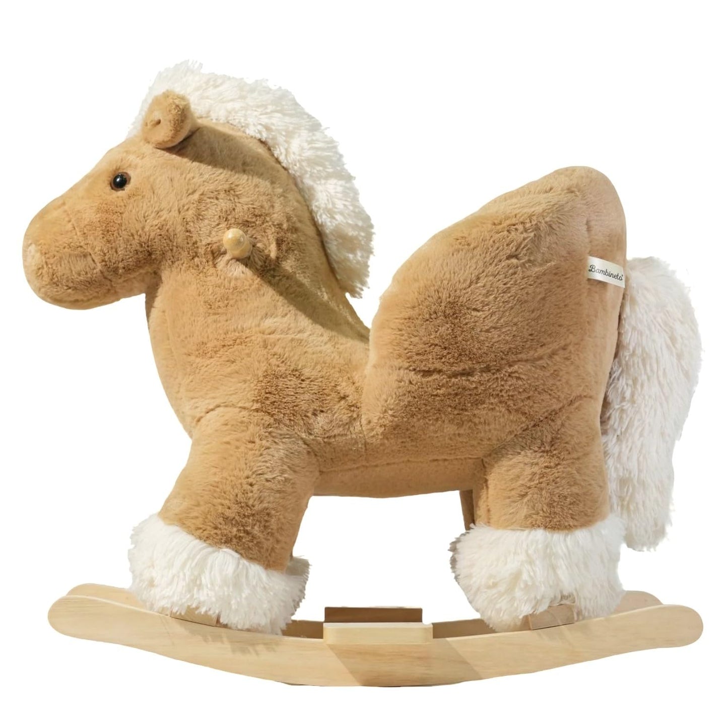 BAMBINETO Mecedora Silla Montable de Peluche para Bebés y Niños (Caballo)