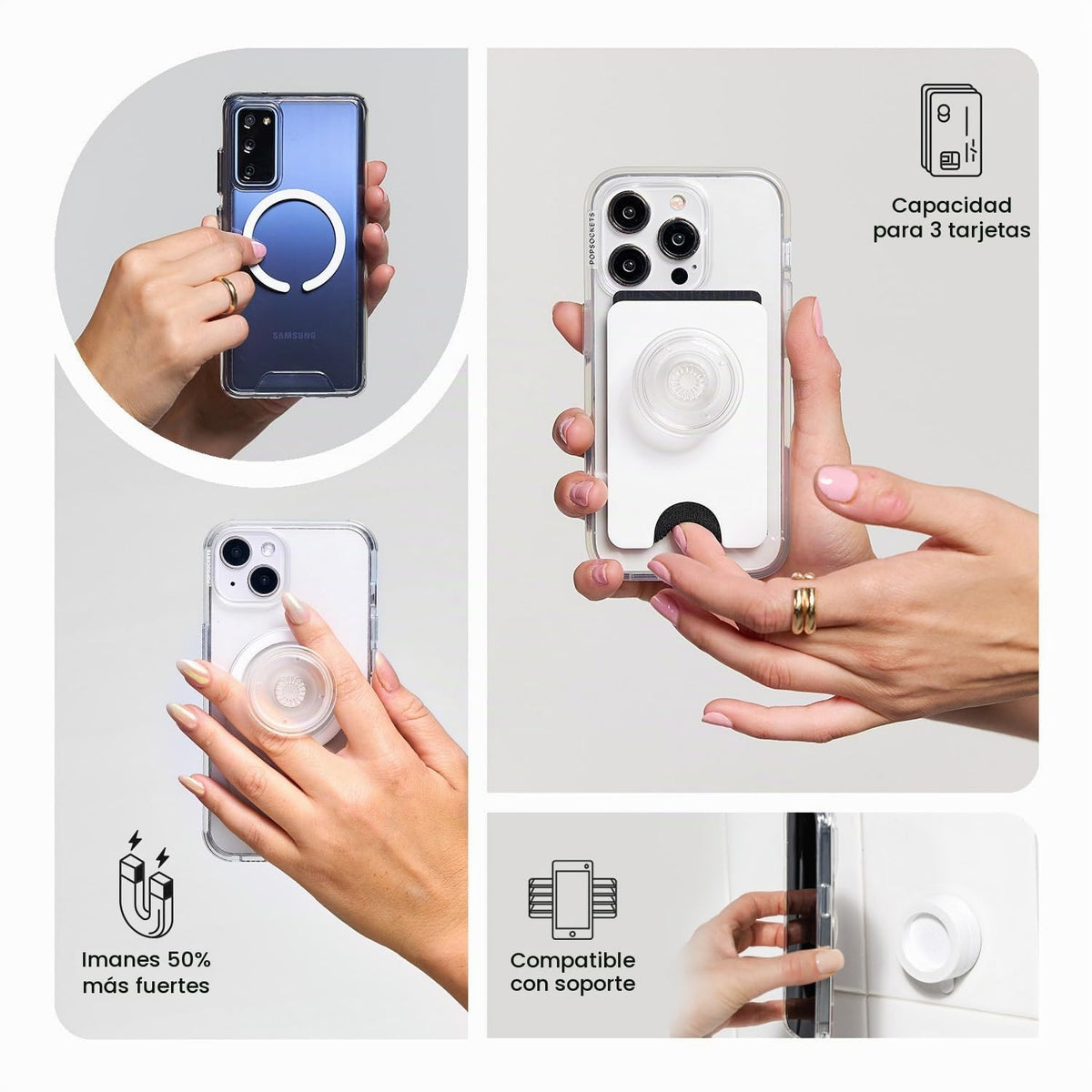 Empuñadura para Teléfono MagSafe PopSockets Esmalte Mickey con Soporte Magnético Disney