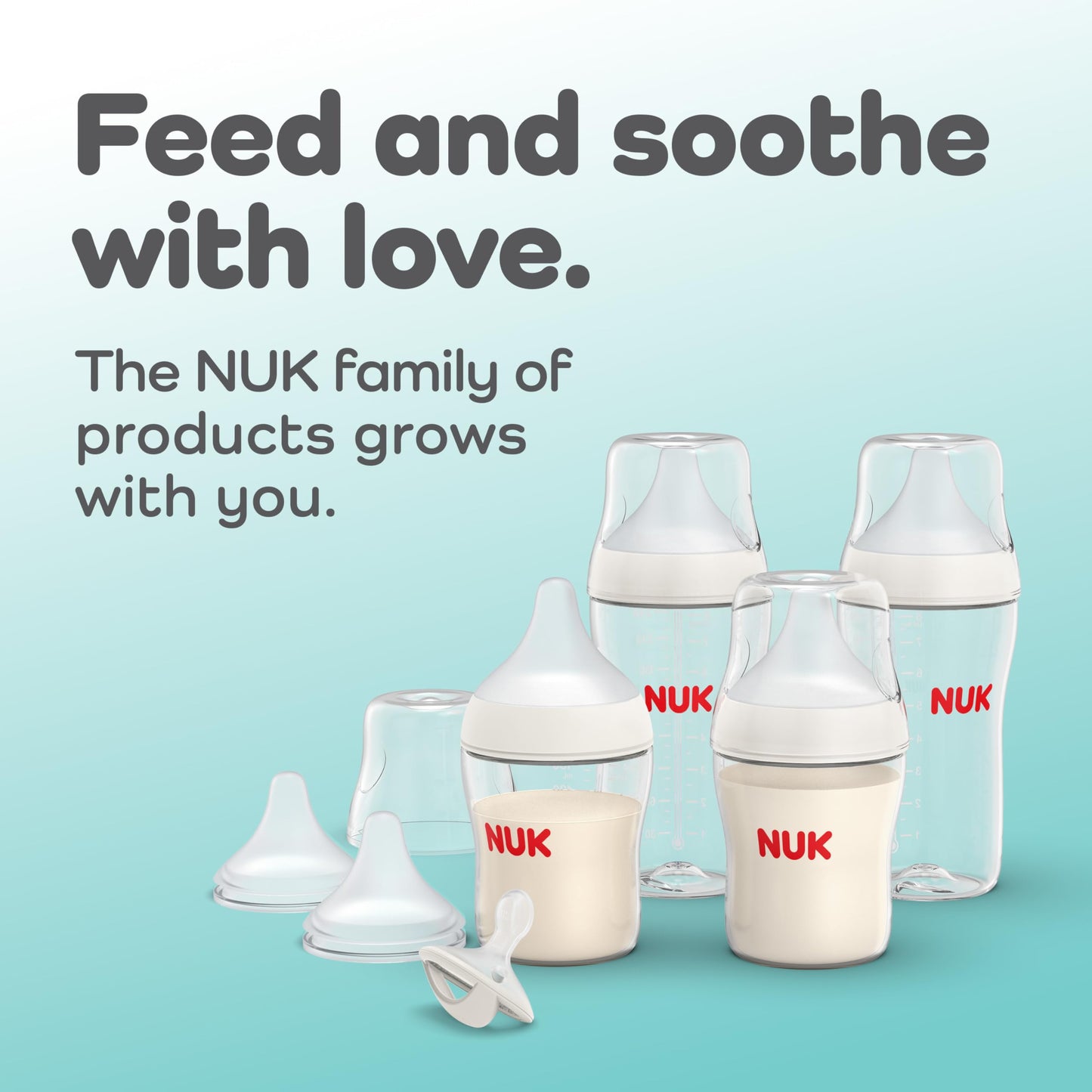 NUK Perfect Match Medium Flow 2 en 1 botella natural + anticólicos, 8 onzas (240 ml), paquete de 3
