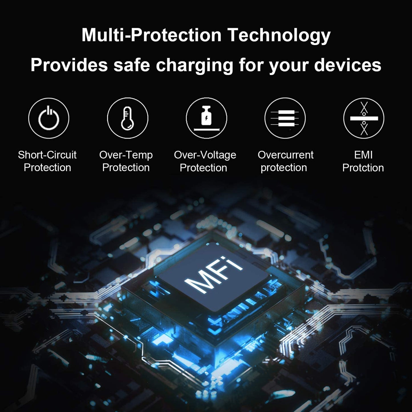 UWECAN Cargador para iPhone Original de 25w de 4A, Carga Ultra Rapida (Certificado Aple Mfi) Cubo con Cable de 1m. Tipo C. Compatible con iPhone, iPad y airpods OEM Premium OEM